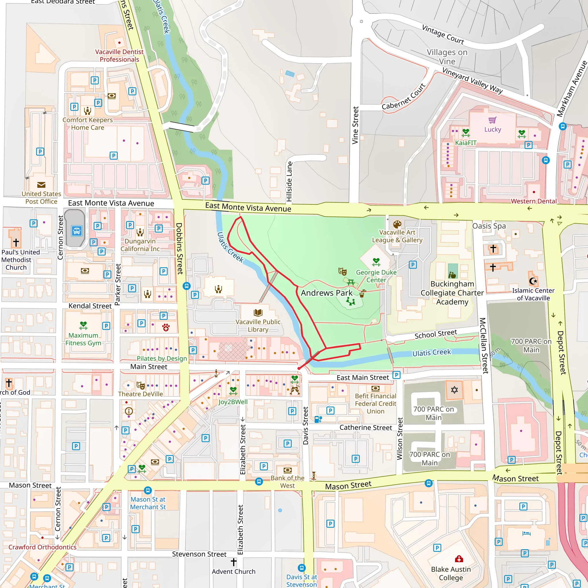 Ulatis Creek Loop mobile static map
