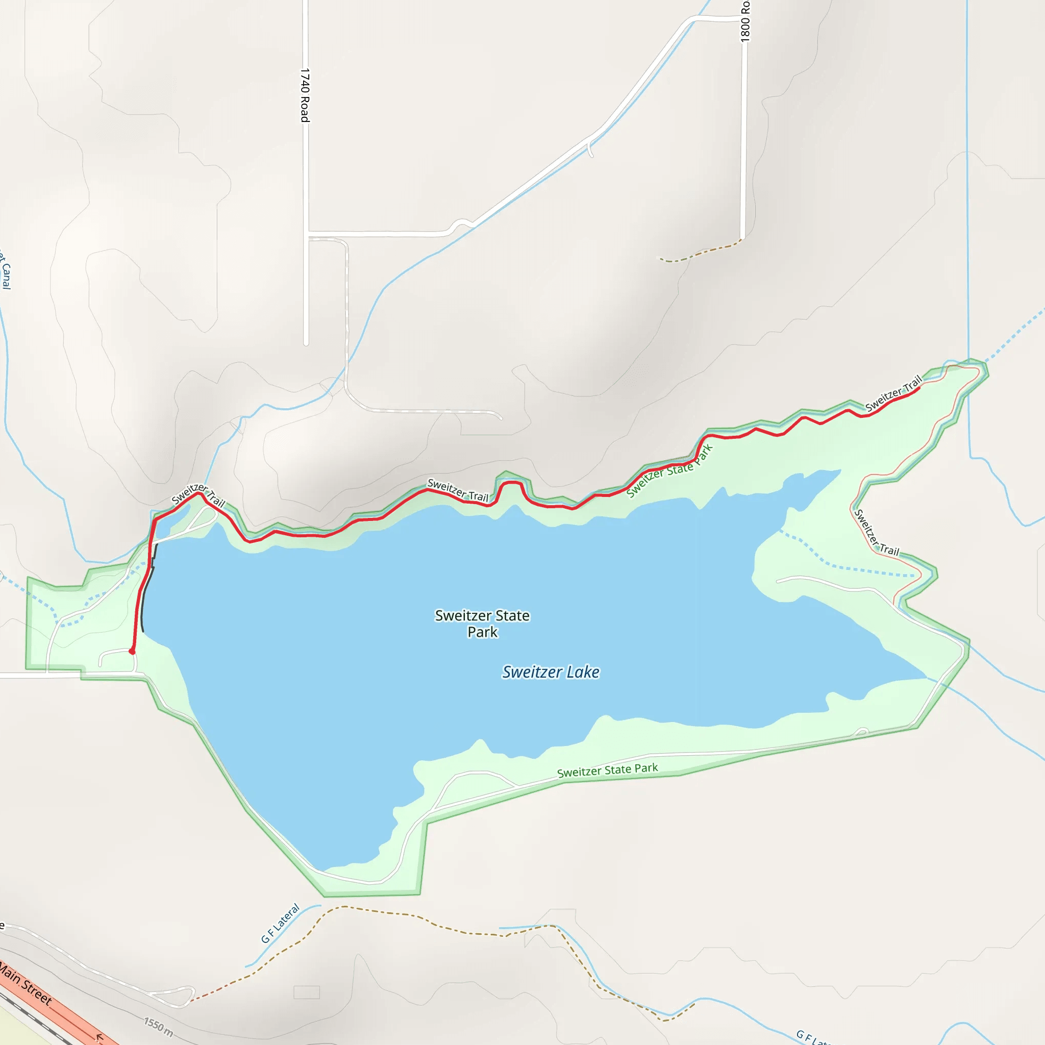Sweitzer Lake North Side Walk mobile static map