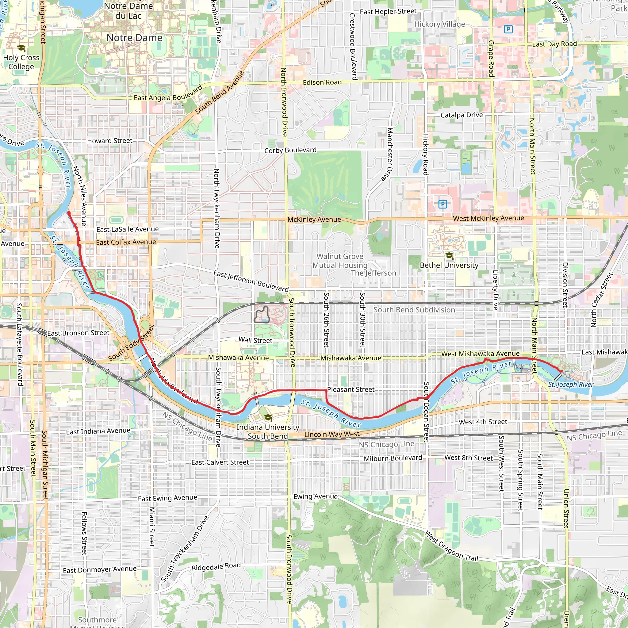 Riverwalk - Northside Trail mobile static map