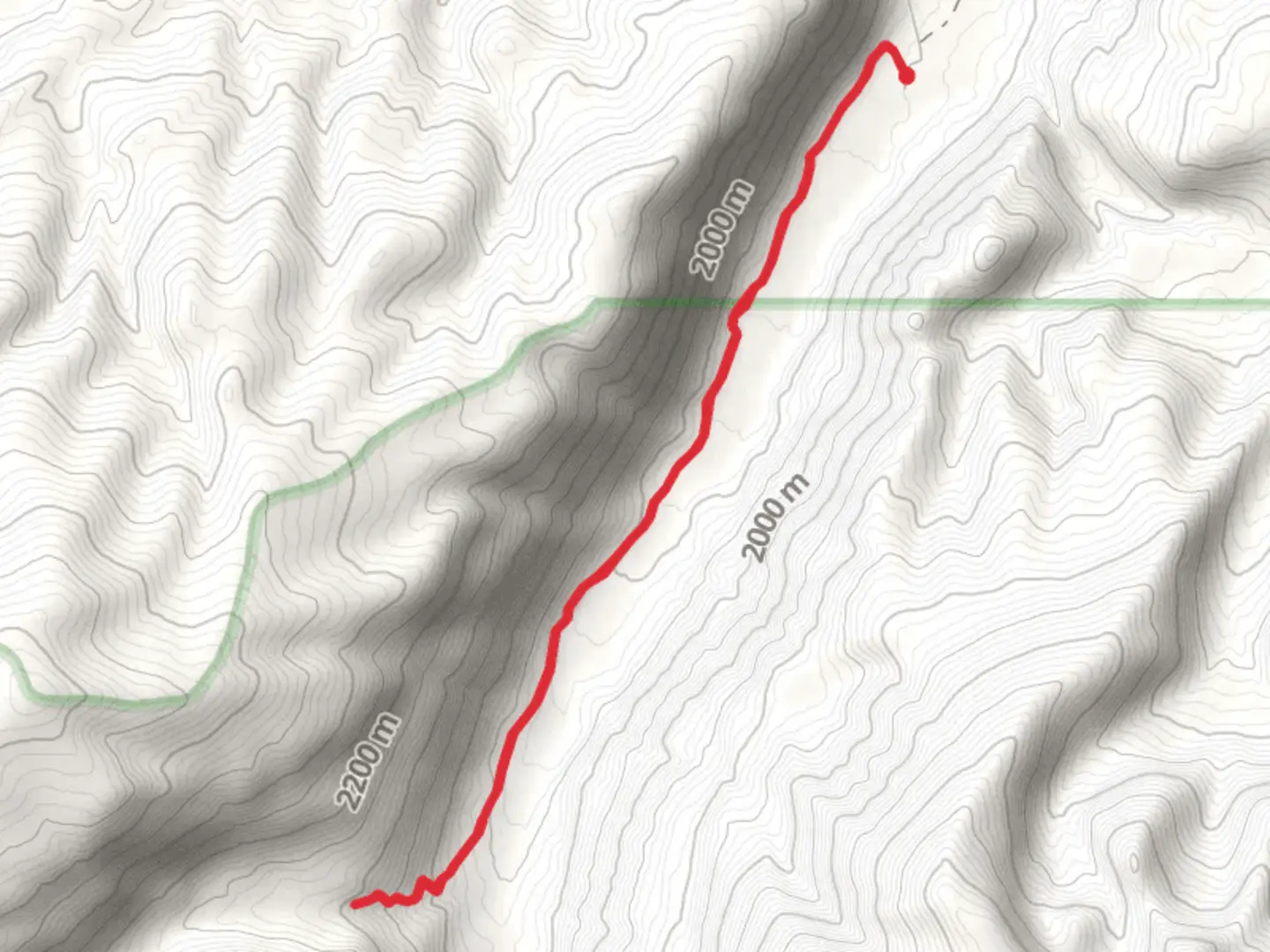 An image depicting the trail South Fork Spanish and Falls Creek Trail and its surrounding area.