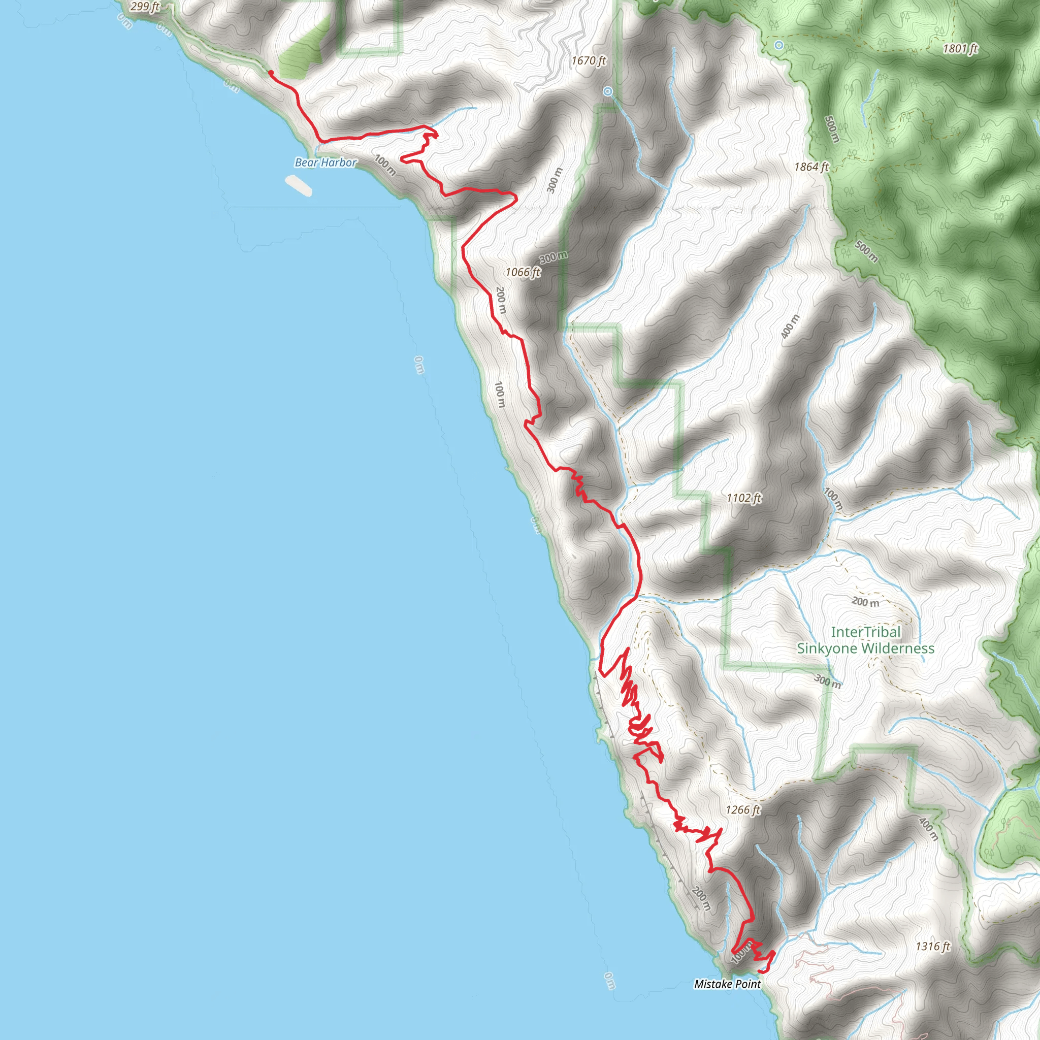 Orchard Camp - Lost Coast Trail mobile static map