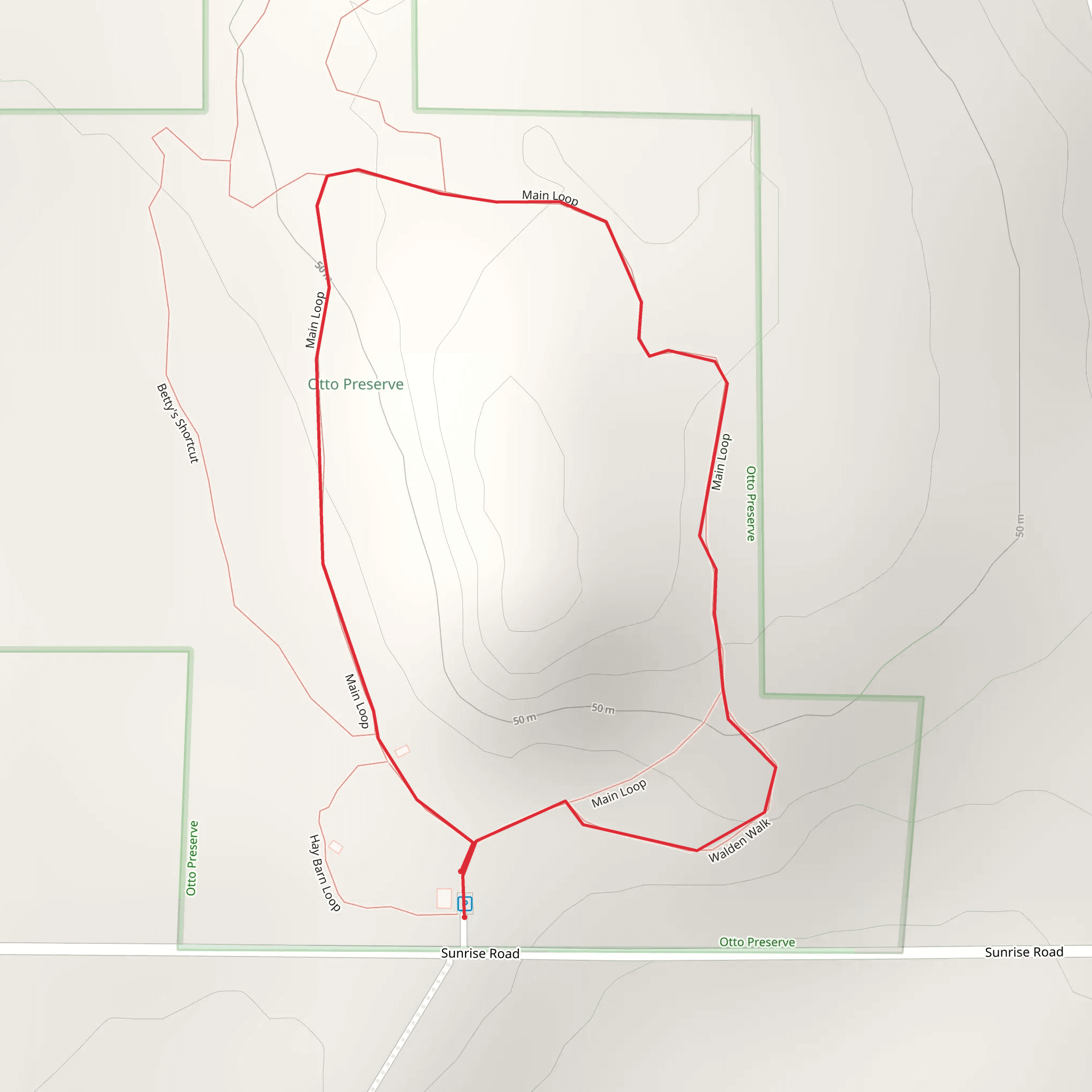 Walden Walk and Main Loop mobile static map