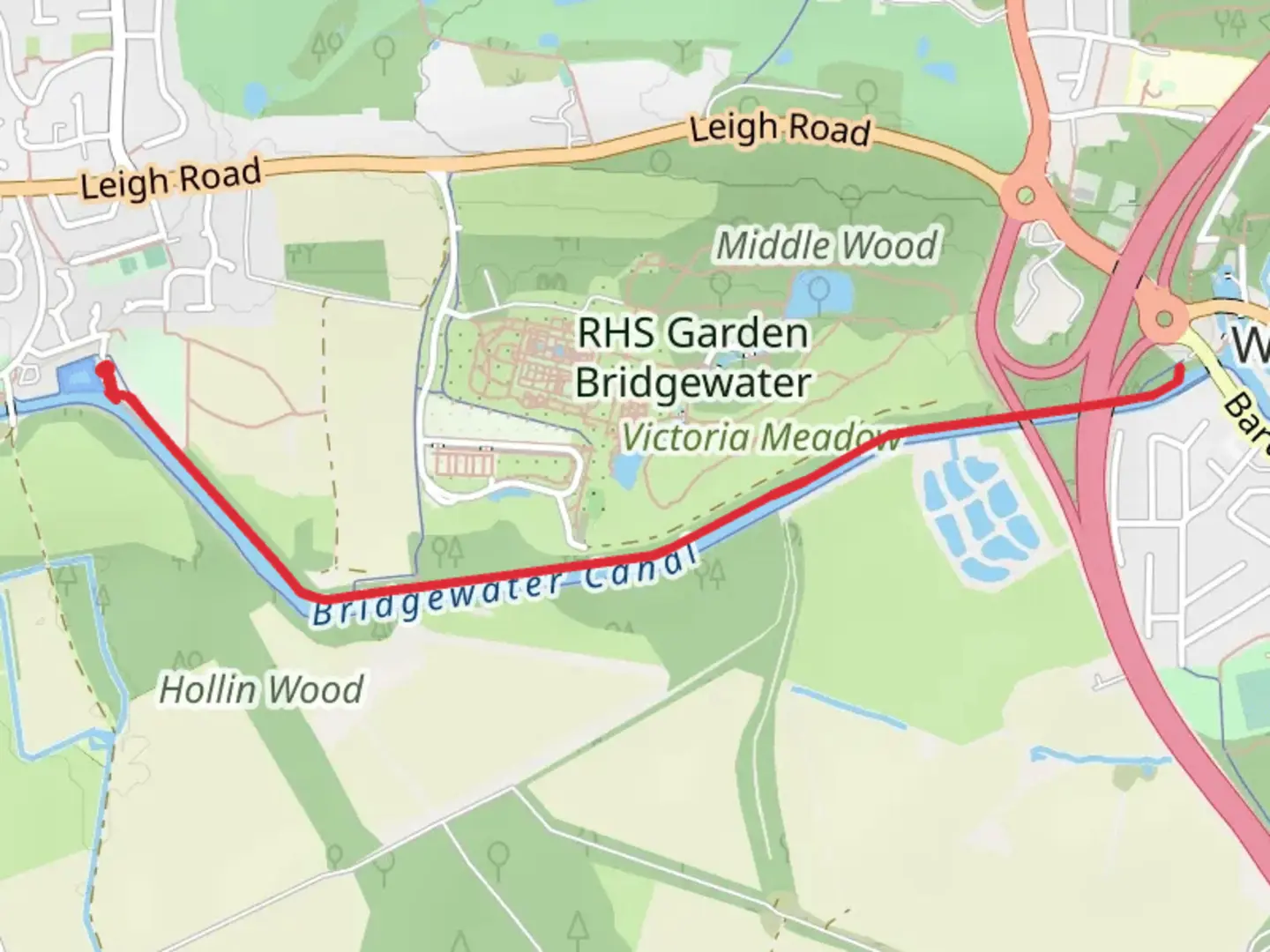 An image depicting the trail The Marina via The Salford Trail and its surrounding area.