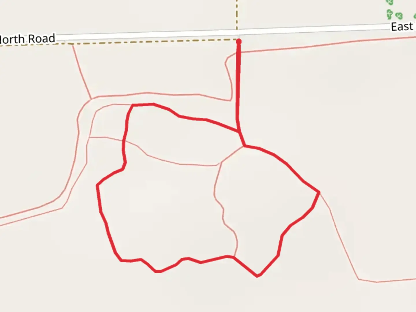 An image depicting the trail East 3300 North Road Loop and its surrounding area.