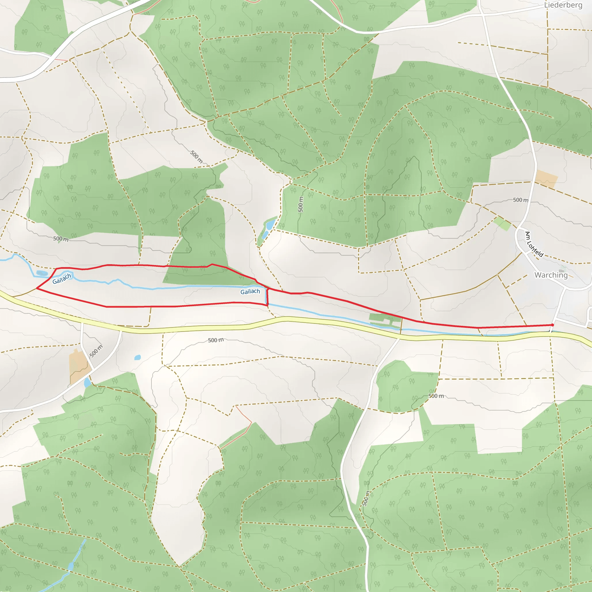 Gailach Streamside Loop - Warching mobile static map