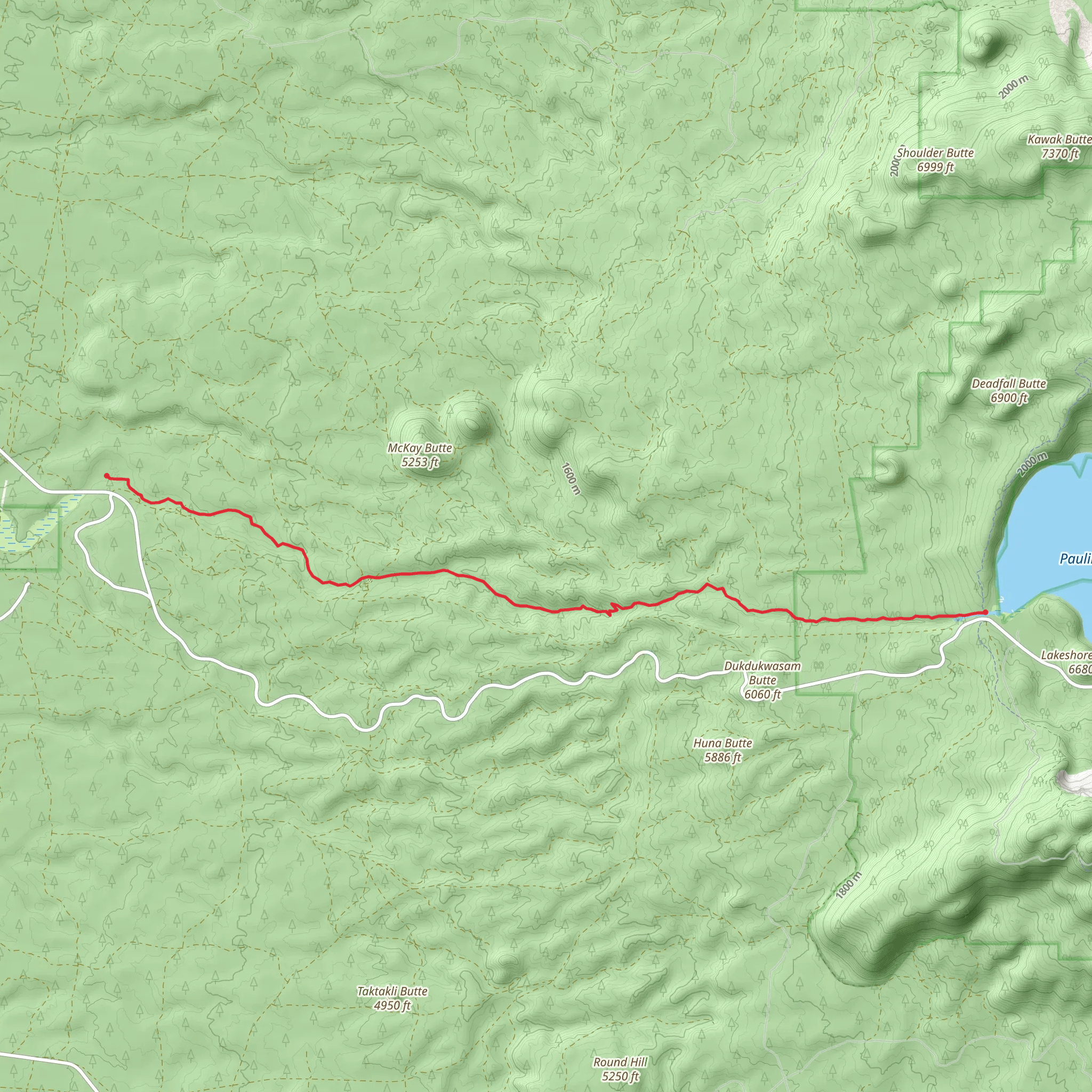 Peter Skene Ogden Trail mobile static map