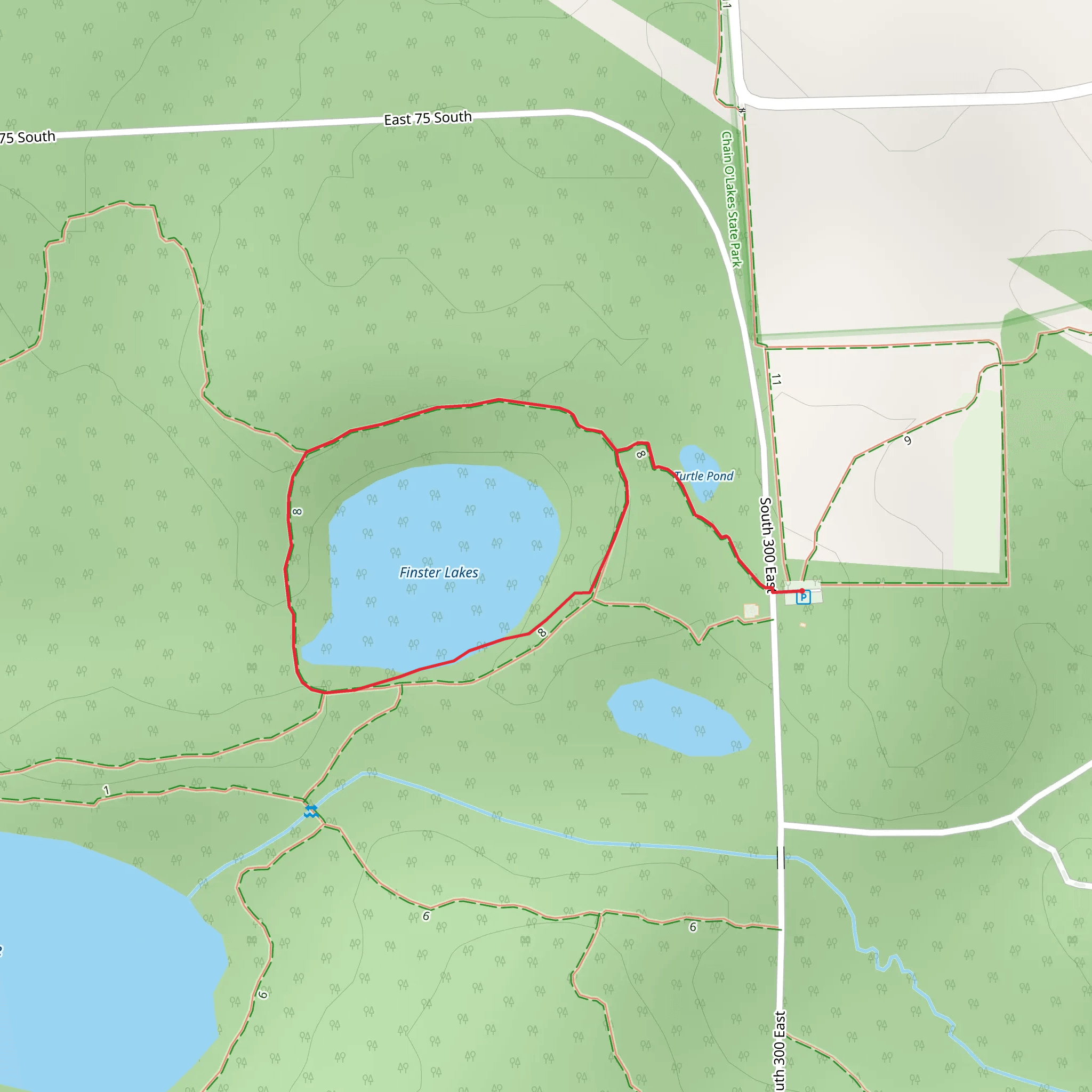Finster Lakes Loop mobile static map
