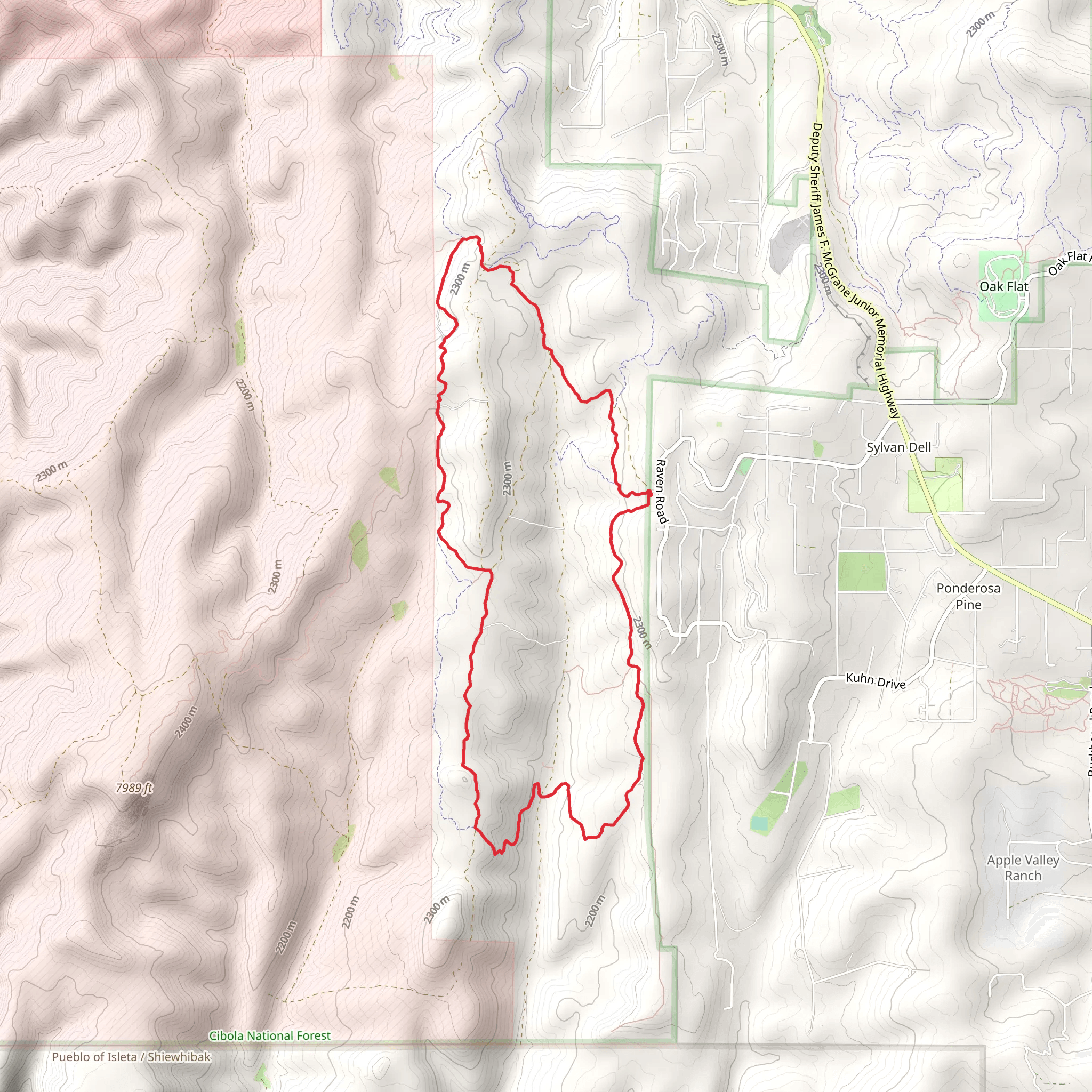 West Boundary and Turkey Trot Loop mobile static map