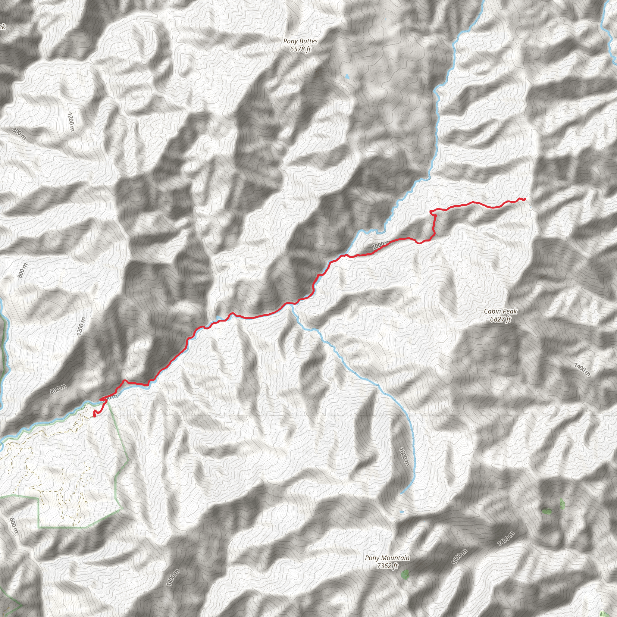 East Fork New River Trail mobile static map