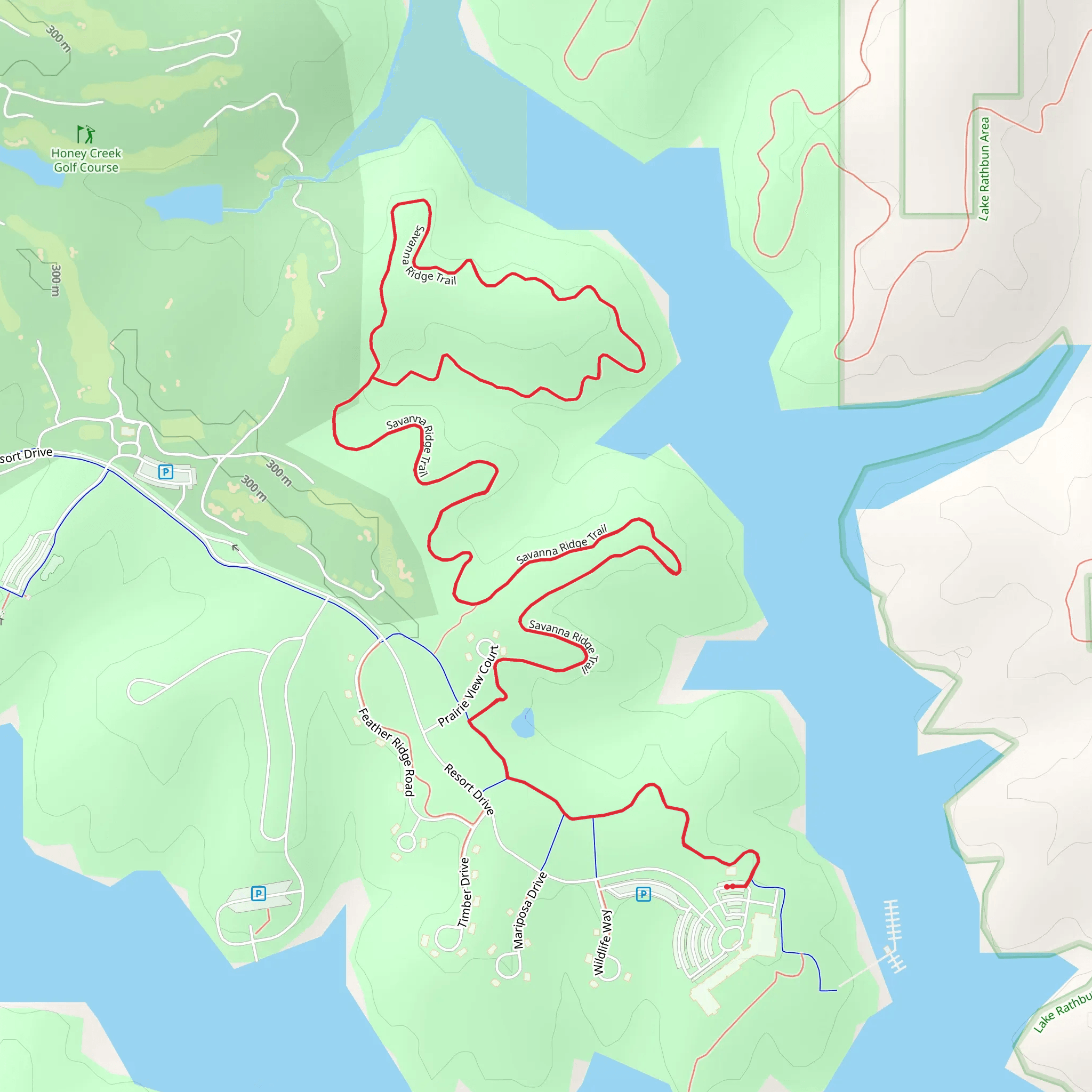 Savanna Ridge Trail mobile static map