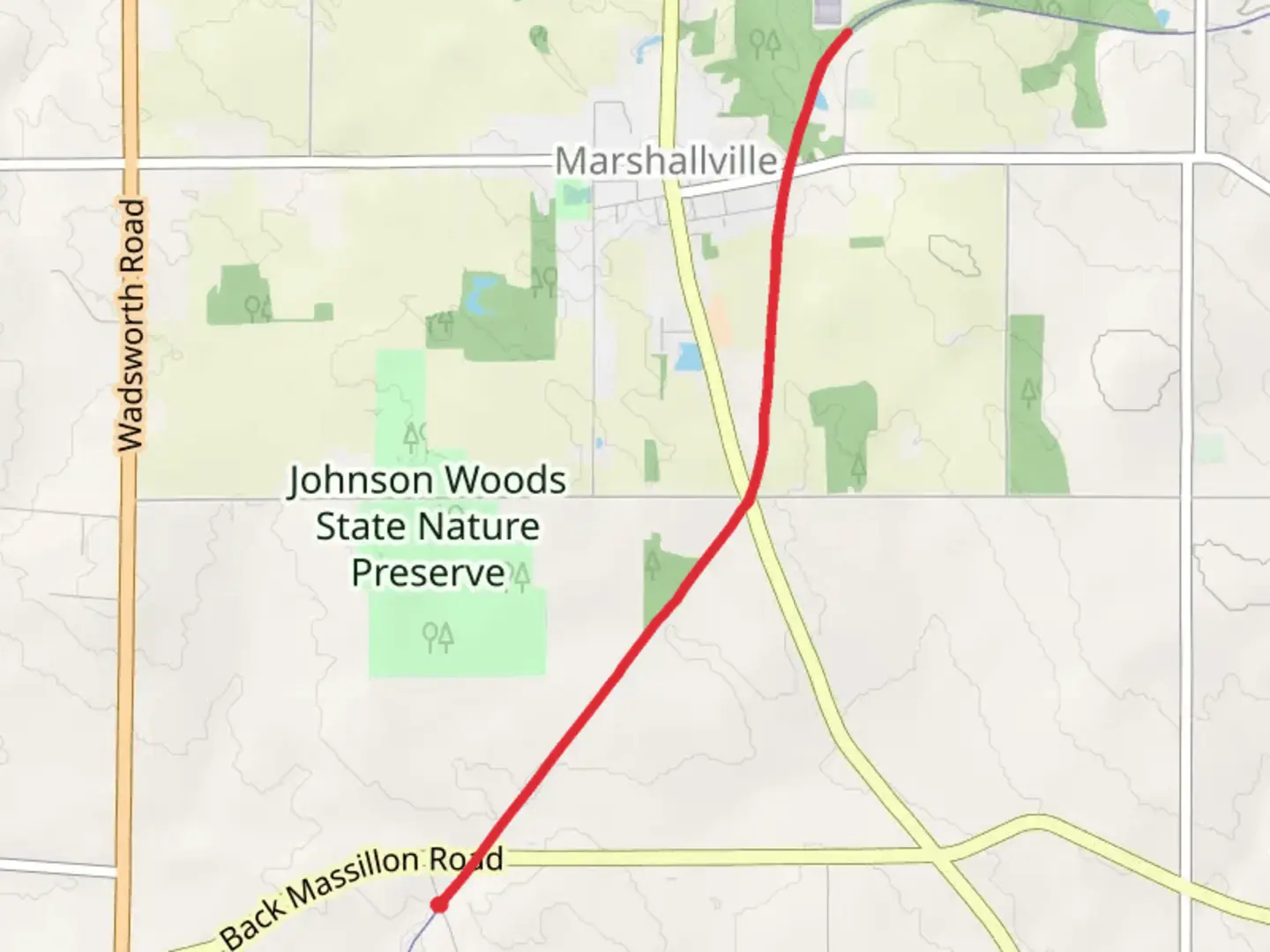 An image depicting the trail HeartLand Trail Out and Back and its surrounding area.