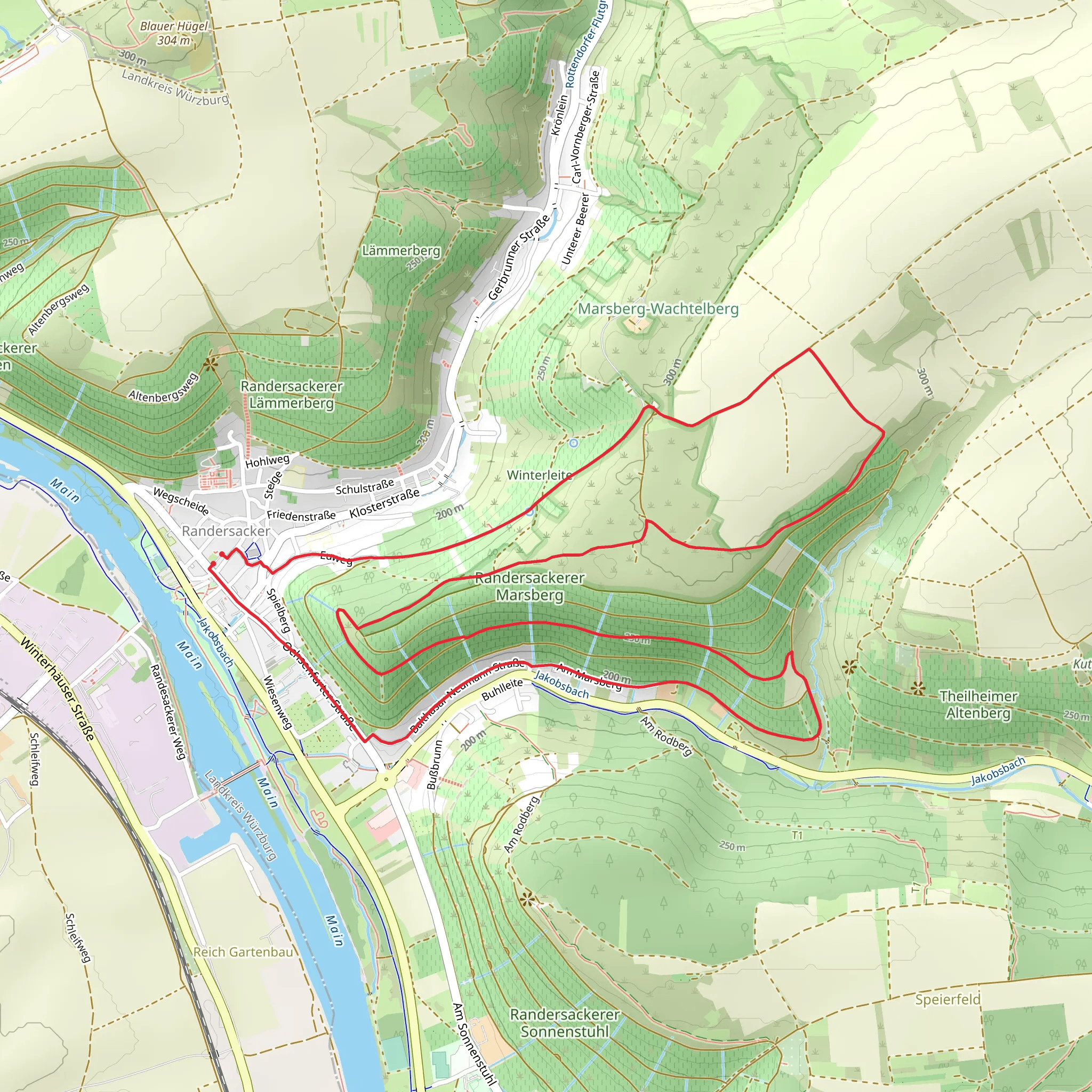 Randersacker R3 Ewig Leben and Gerbrunn mobile static map