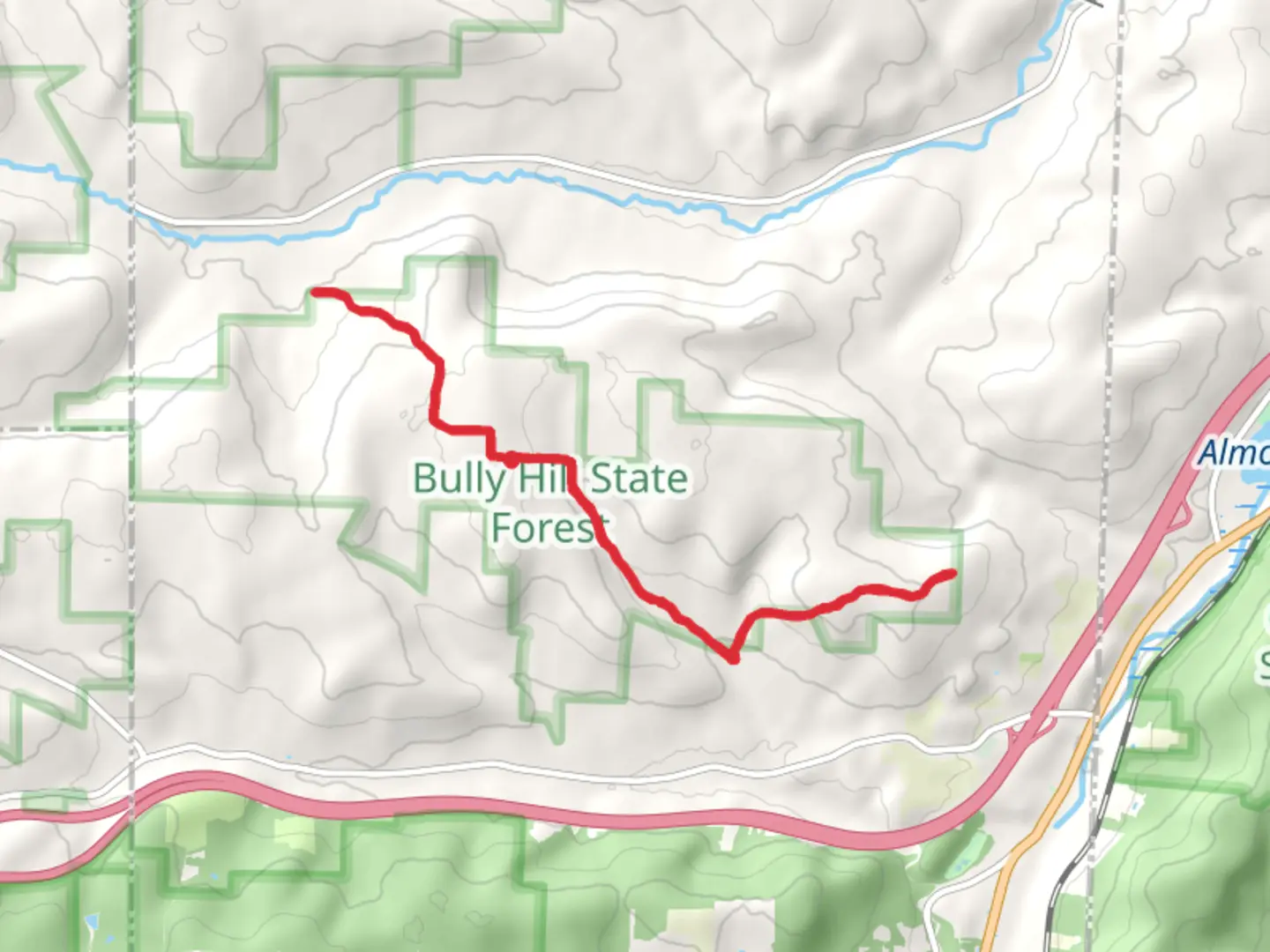 An image depicting the trail Finger Lakes - North Country Trail from Andrew Perry Road and its surrounding area.
