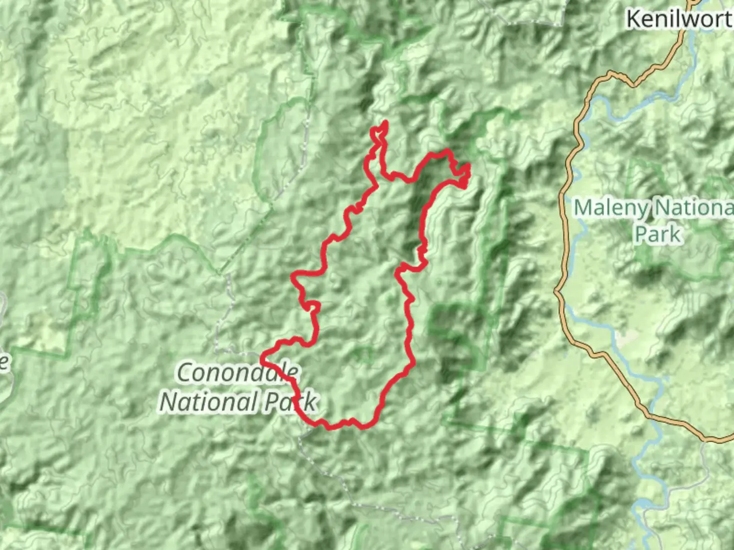 An image depicting the trail Conondale Range Great Walk and its surrounding area.
