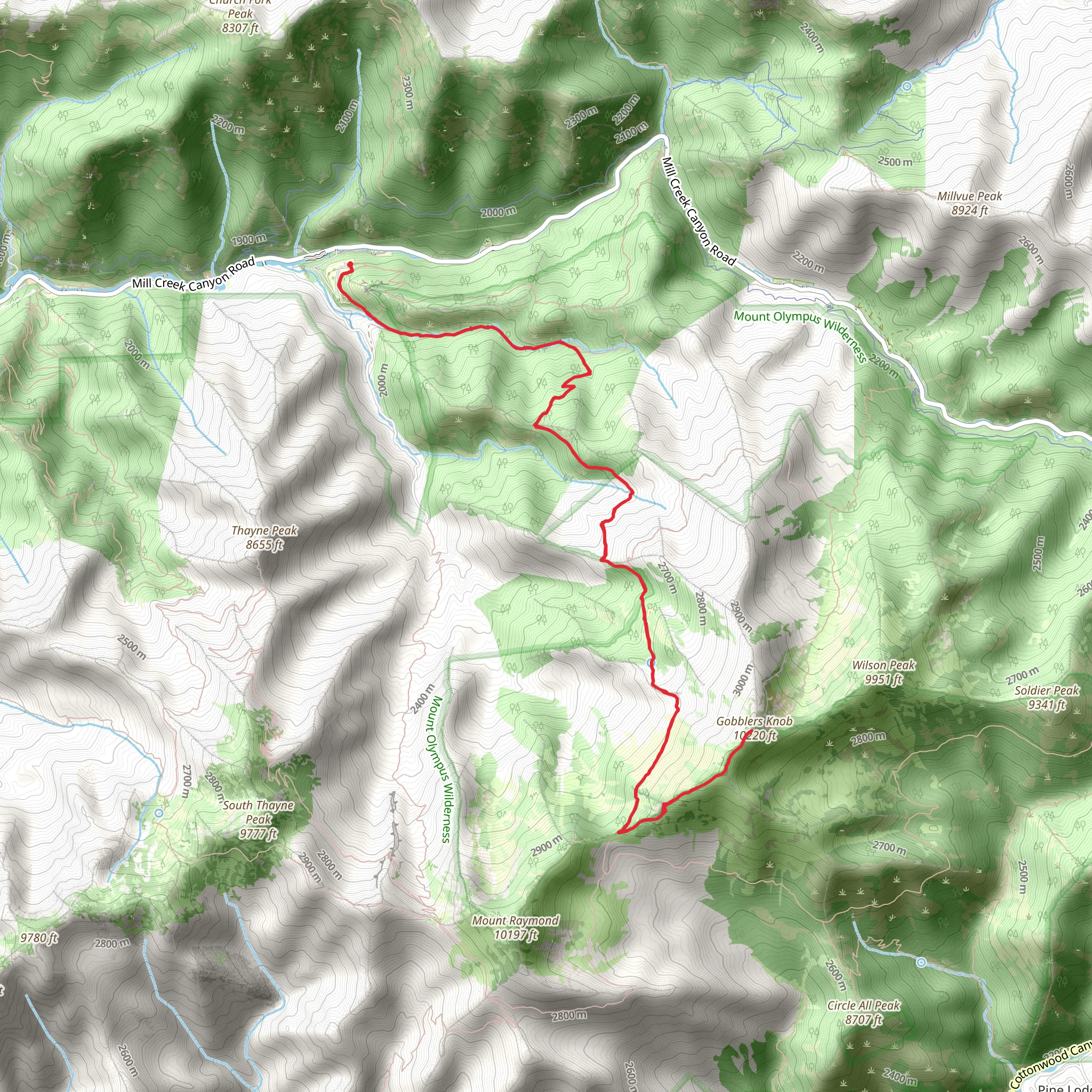 Gobblers Knob via Bowman Fork Trail mobile static map
