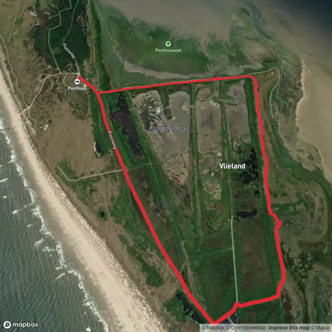 An image depicting the trail Kroonpolders Loop 2 and its surrounding area.