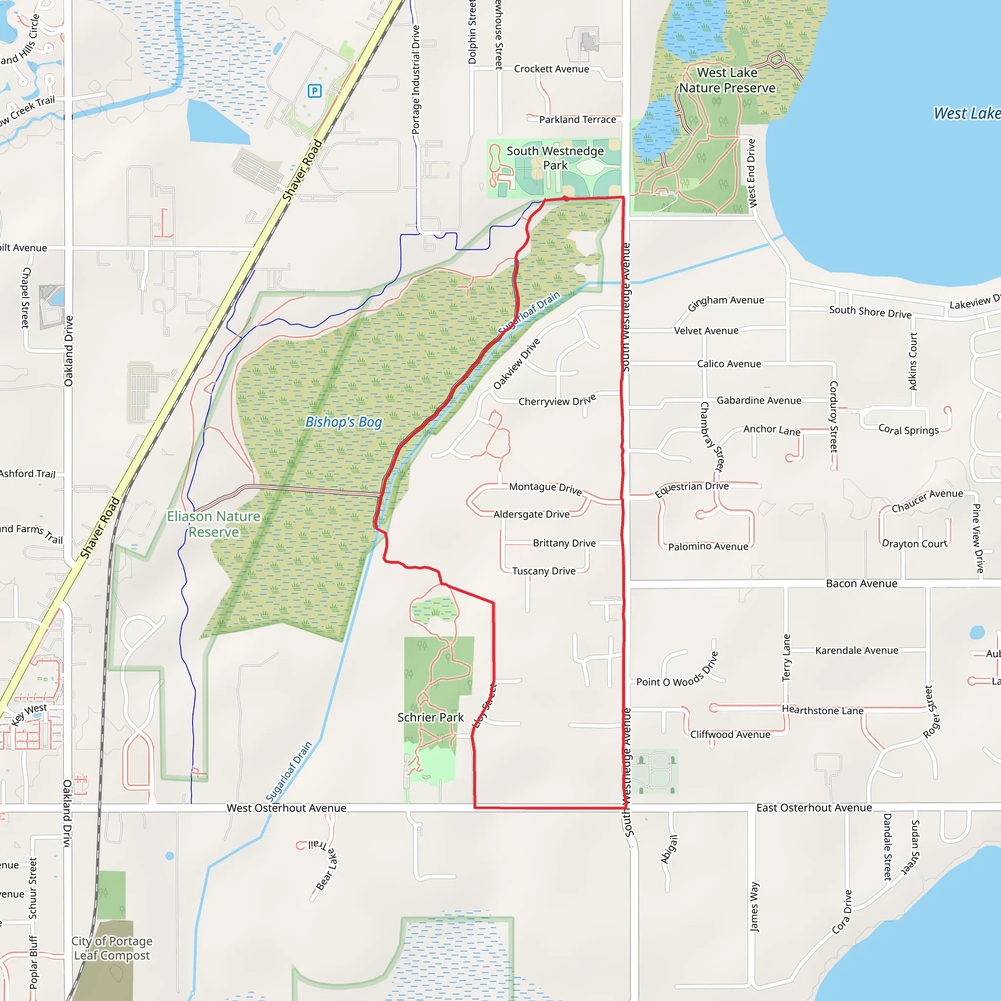 Sugarloaf Drain Loop mobile static map
