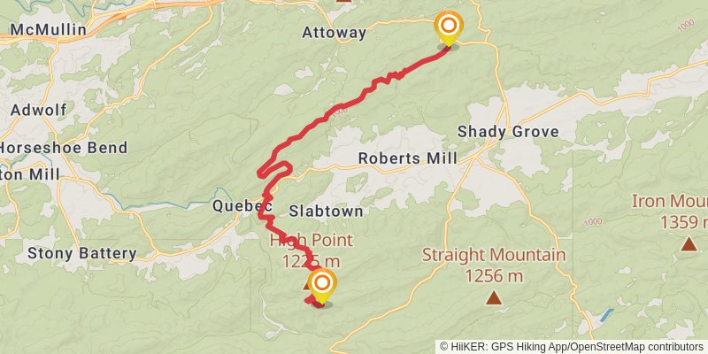 Appalachian Trail stage 56 Map