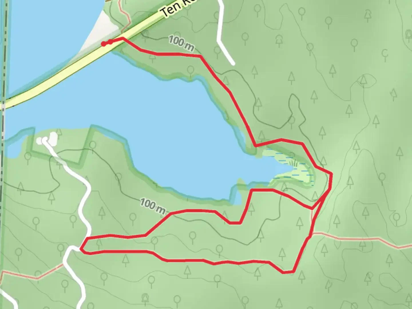 An image depicting the trail Tippecansett Trail and Deep Connector Loop Trail and its surrounding area.