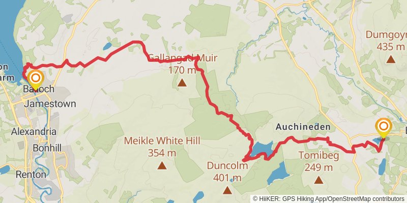 John Muir Way stage 2 Map