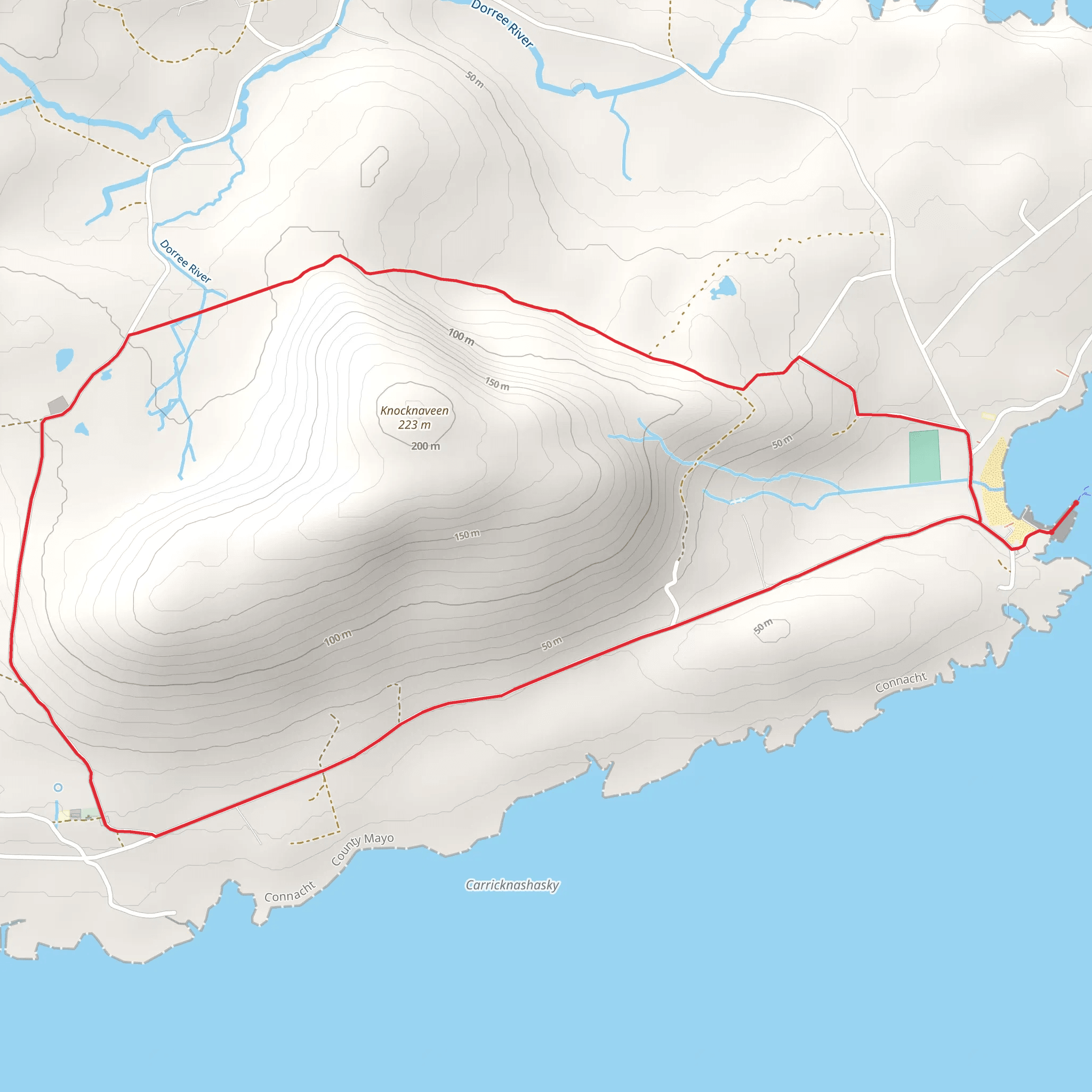 Clare Island - Knocknaveen Loop mobile static map