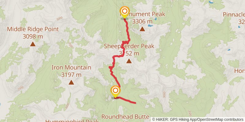 East Fork Buffalo Trail via Buffalo Divide Trail and Buffalo Fork Trail stage 2 Map