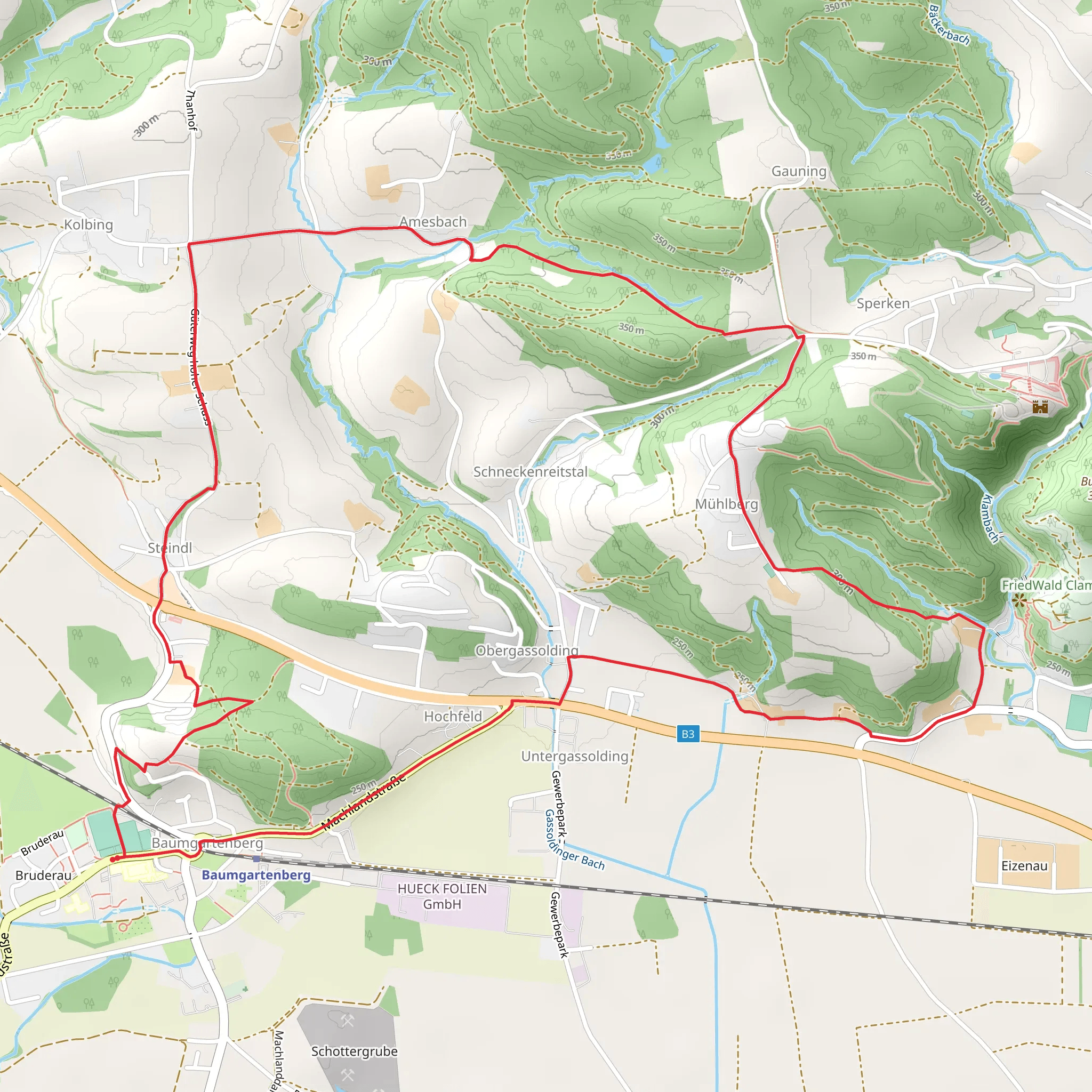 Baumgartenberg Loop Trail mobile static map