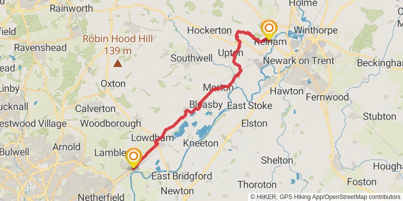 Trent Valley Way stage 2 Map