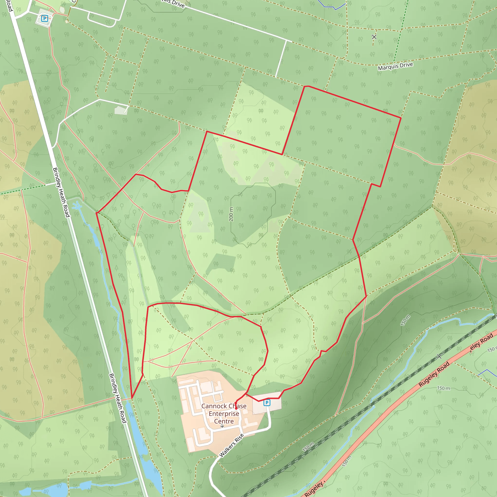 Cross Chase Walk mobile static map