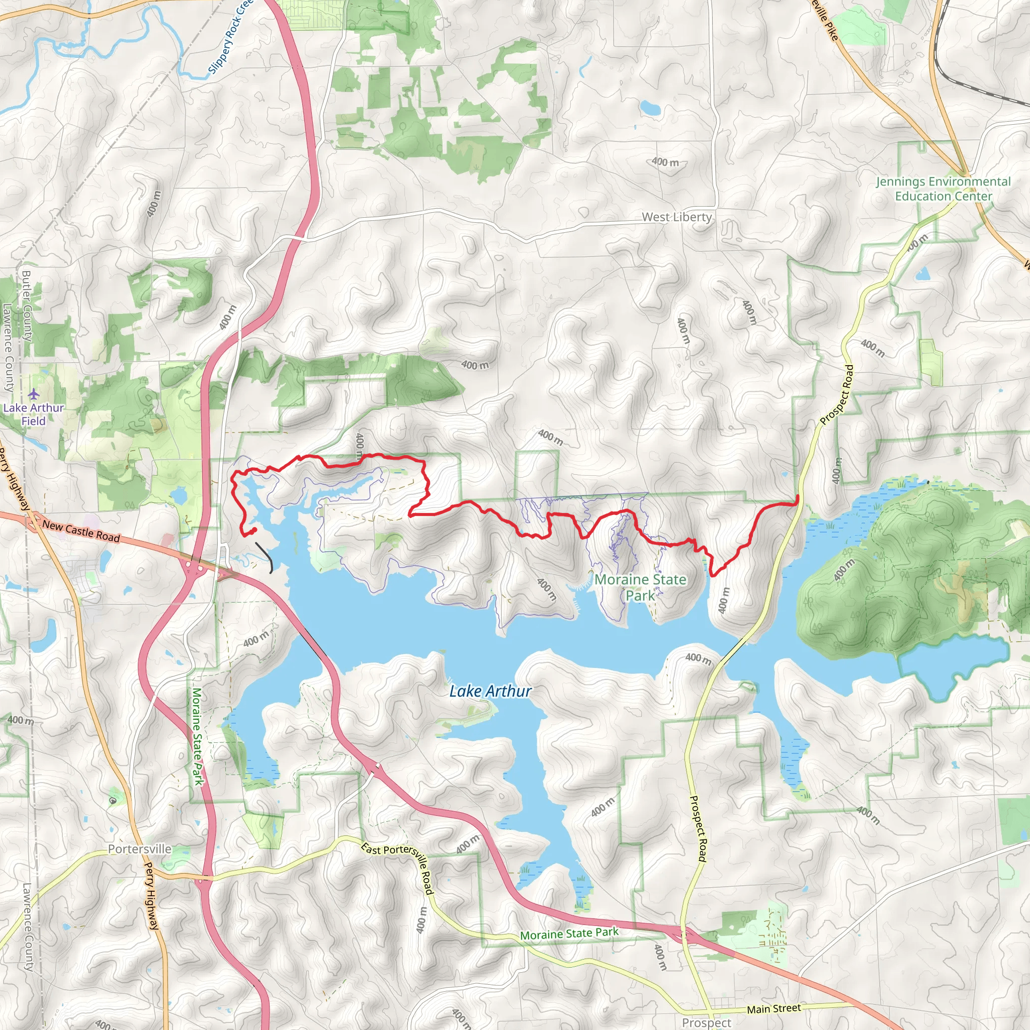 Lake Arthur and Trout Cove via NCT mobile static map
