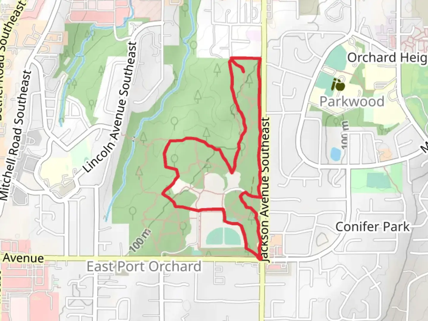 An image depicting the trail South Kitsap Regional Park Loop and its surrounding area.
