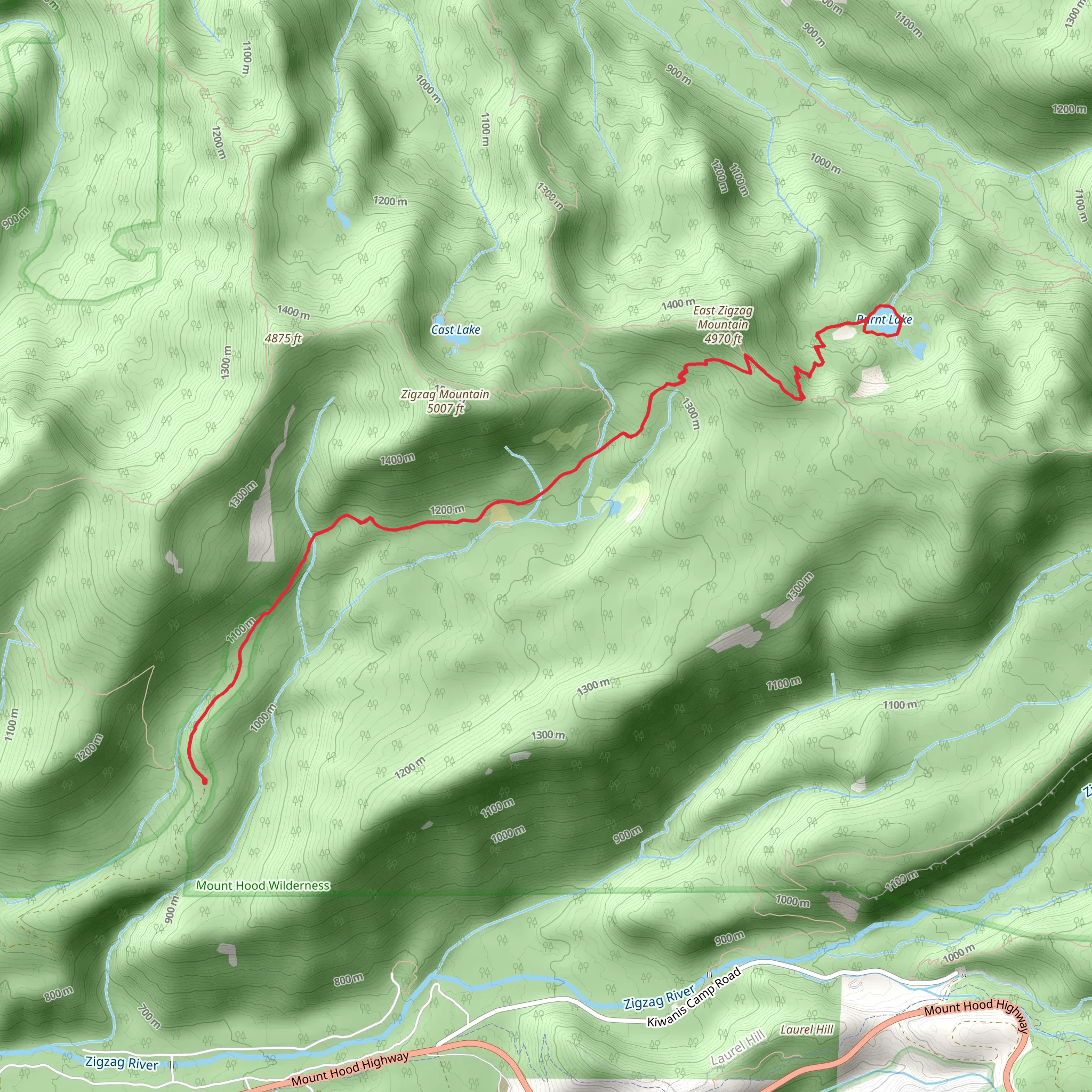 Burnt Lake South Trail mobile static map