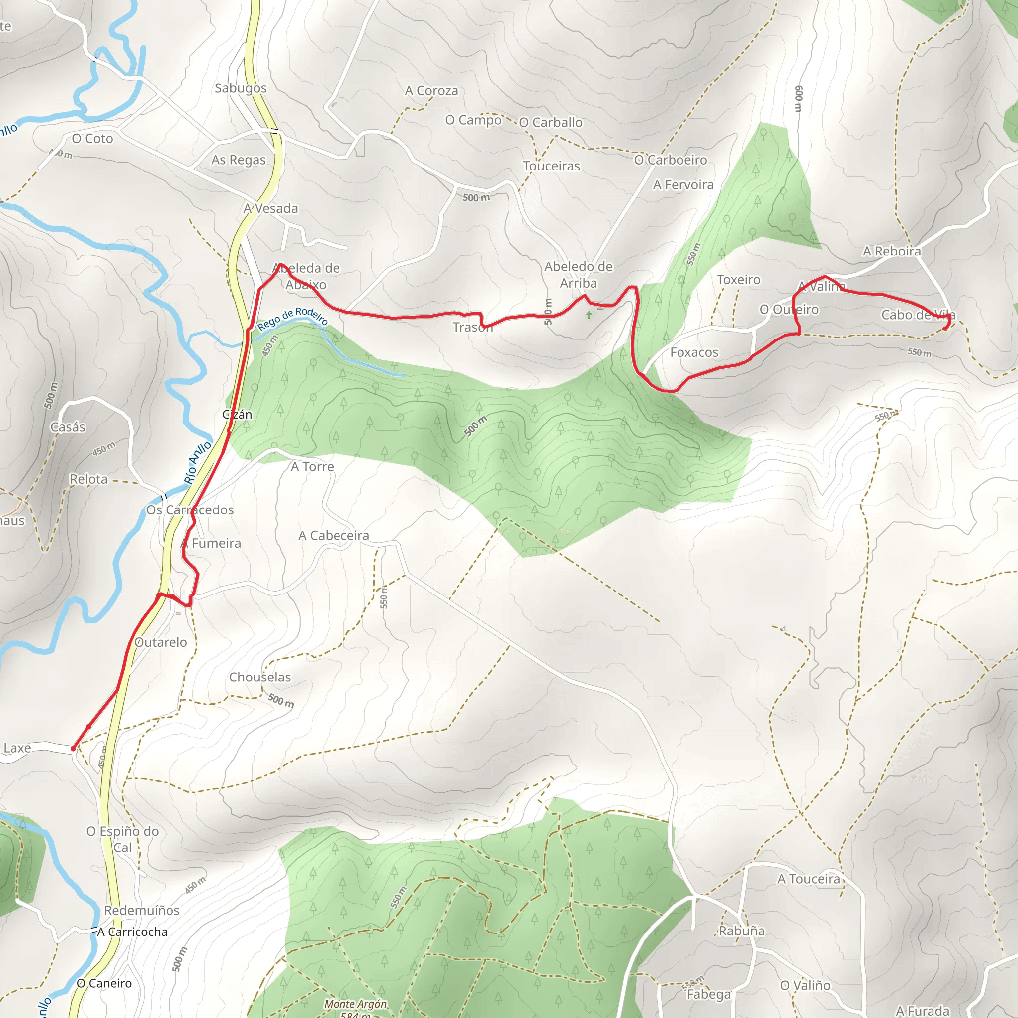 Ruta dos Muinos PR G 152 mobile static map