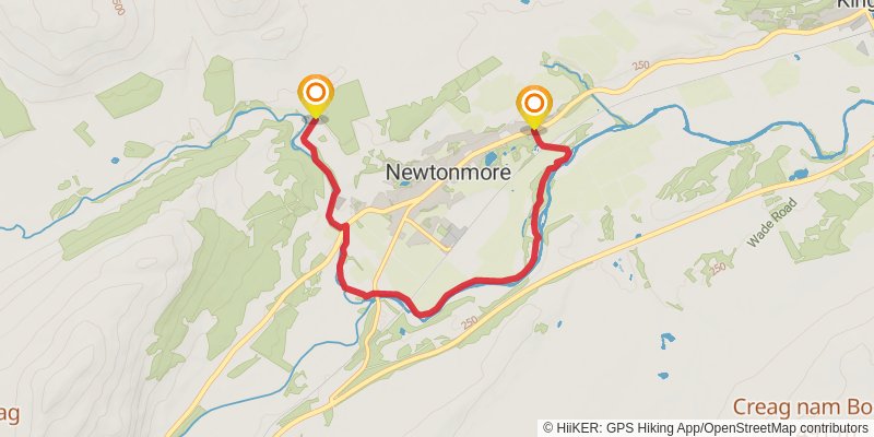 East Highland Way alt 2 Map