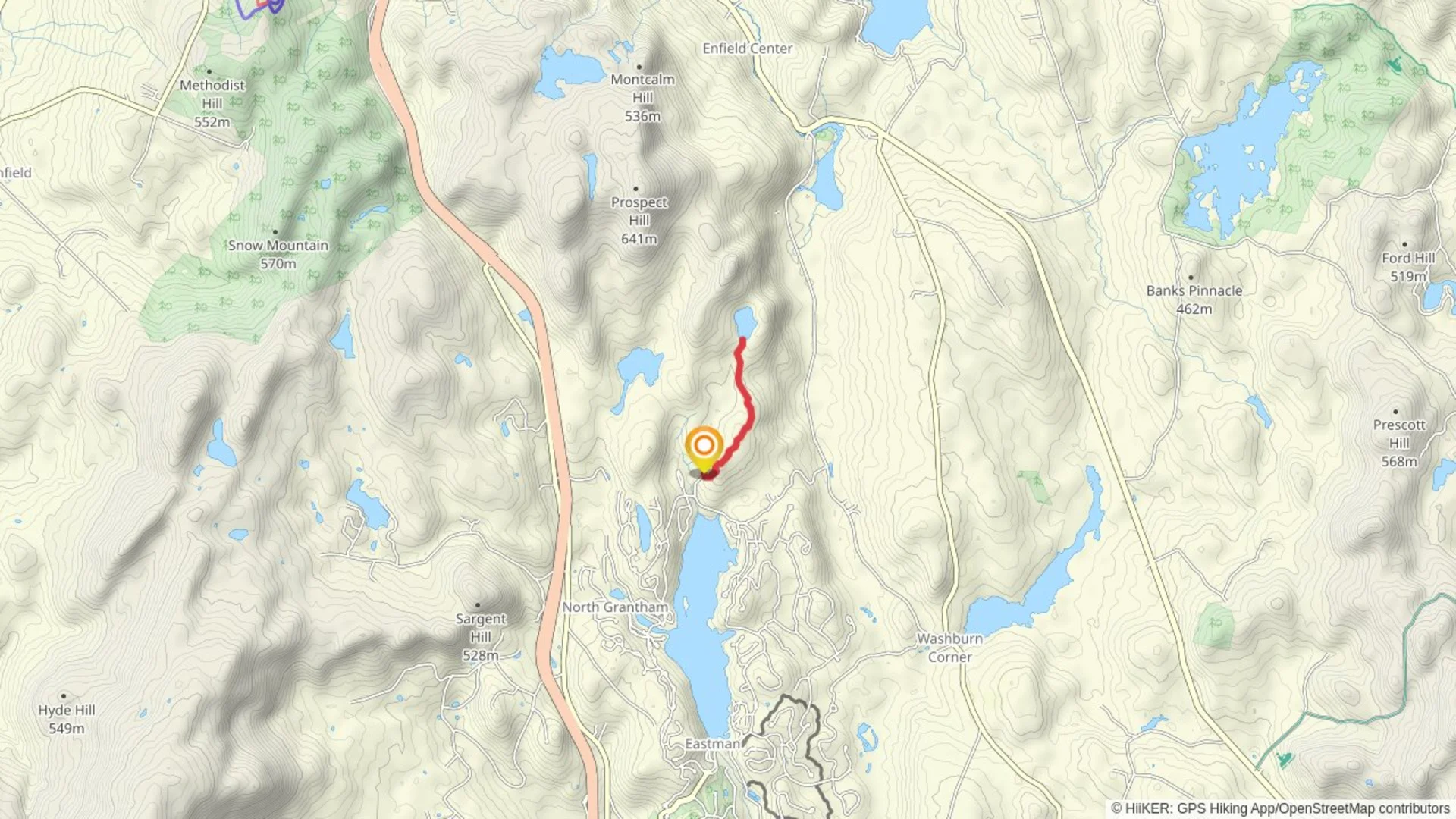 An image depicting the trail Cole Pond and its surrounding area.