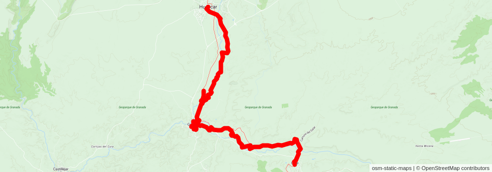GR 7 - Andalucia stage 15 Map