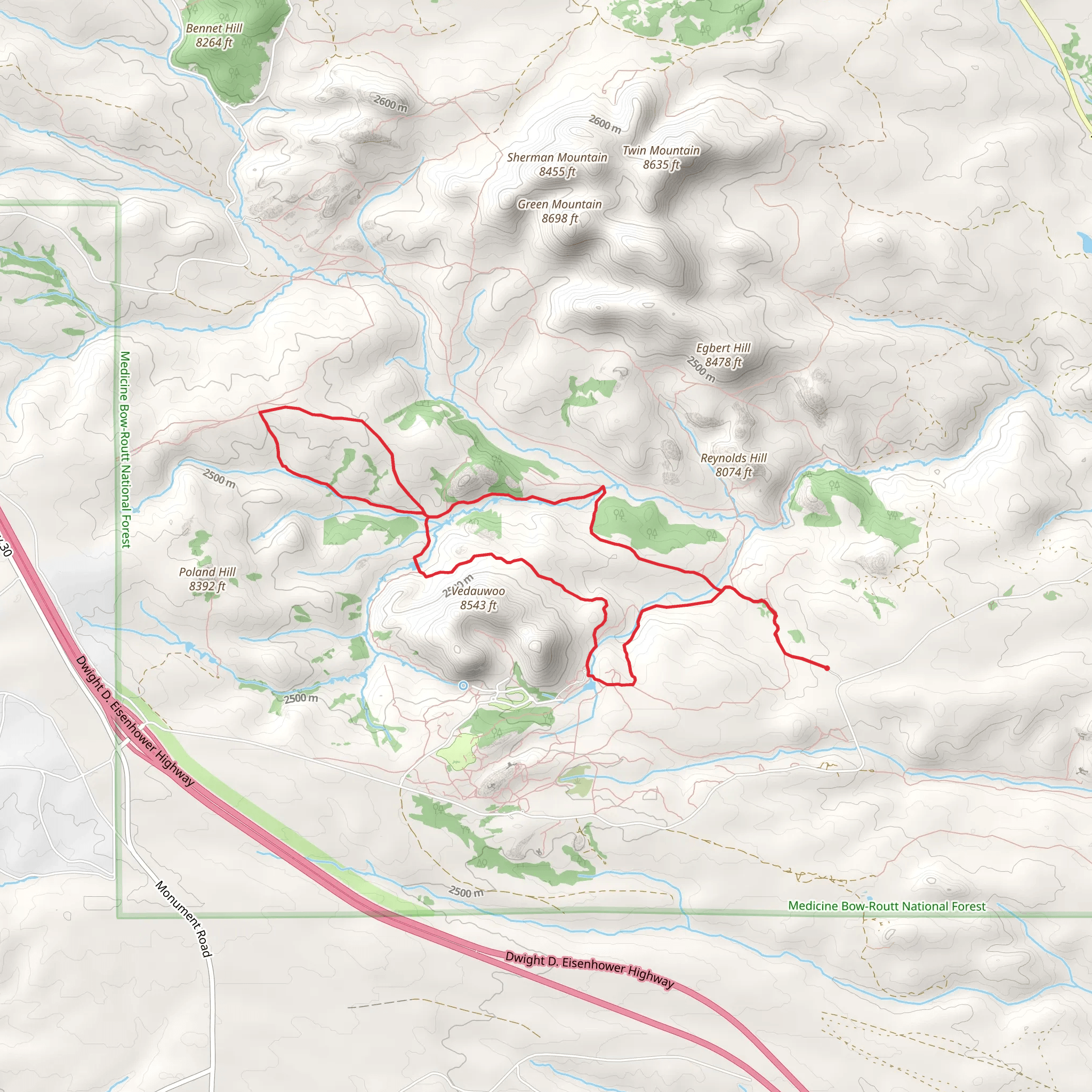Valley Massif and Phallic Loop Trail mobile static map