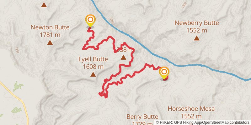 Hayduke Trail stage 57 Map