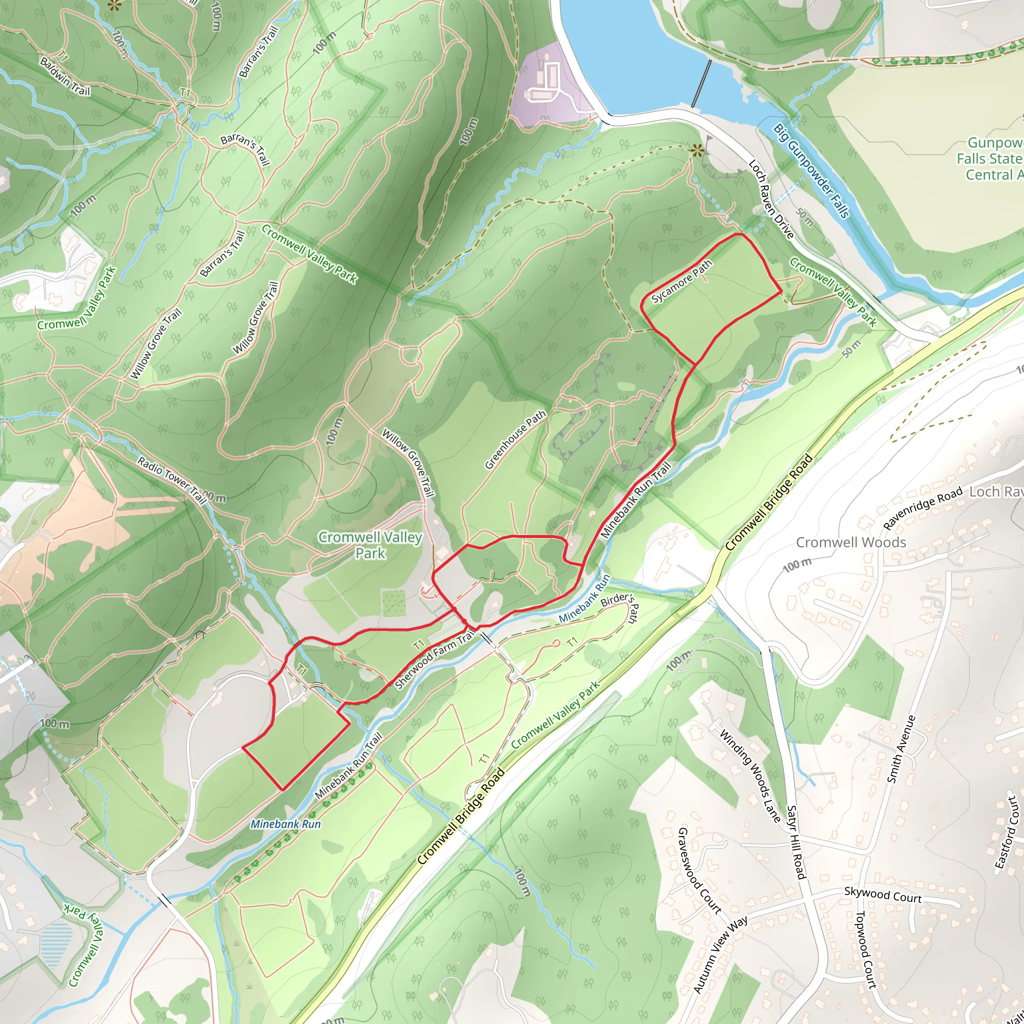 Sherwood Farm and Lime Kiln Loop Trail mobile static map