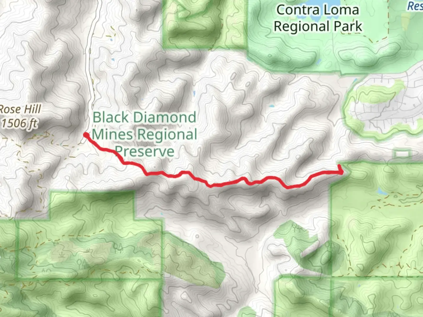 An image depicting the trail Ridge Trail from Somersville Road and its surrounding area.