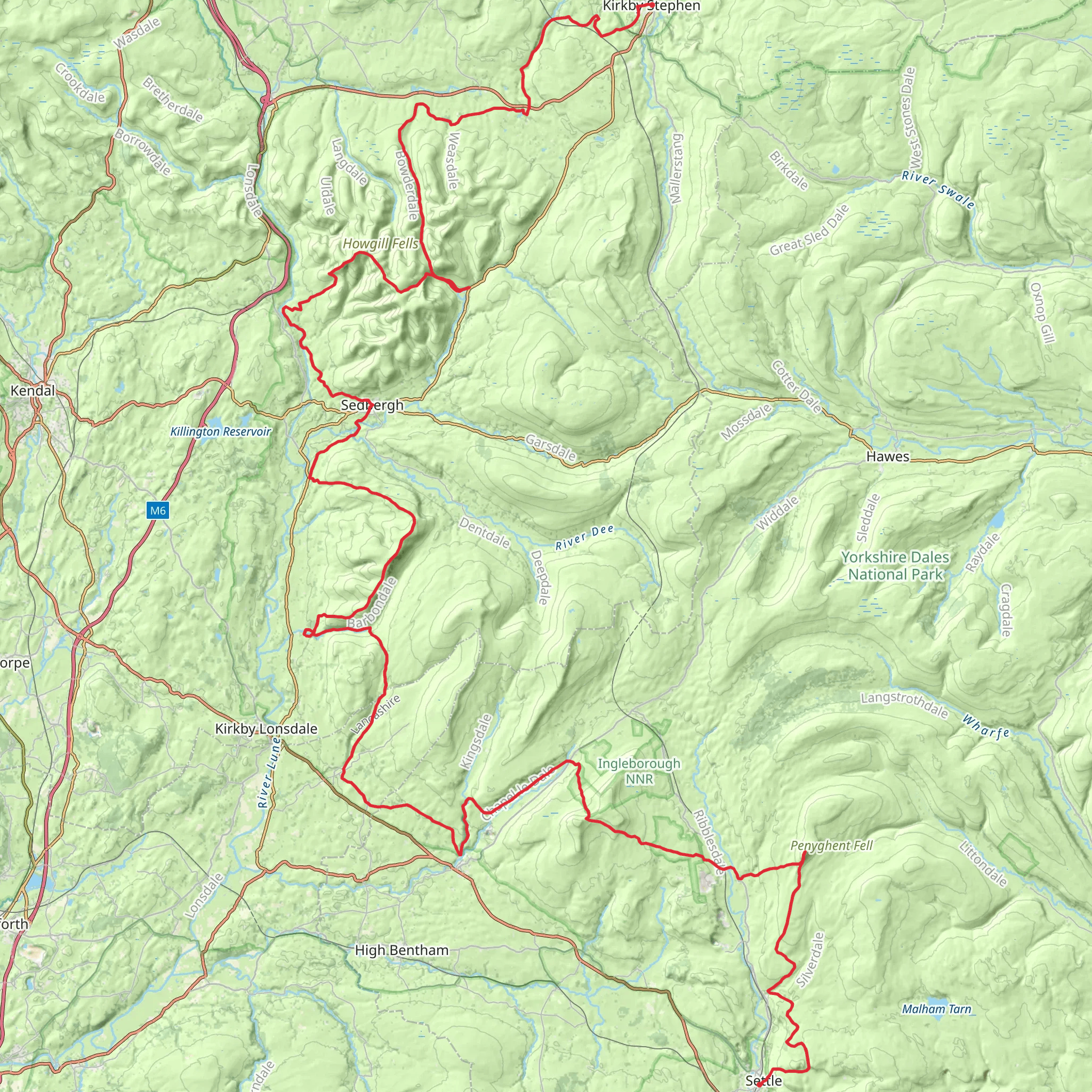 Howgills and Limestone Trail mobile static map