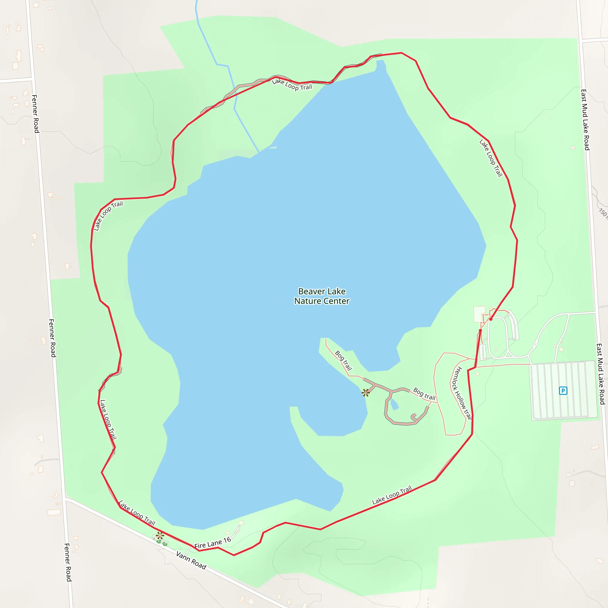 Mud Lake Loop via East Mud Lake Road mobile static map