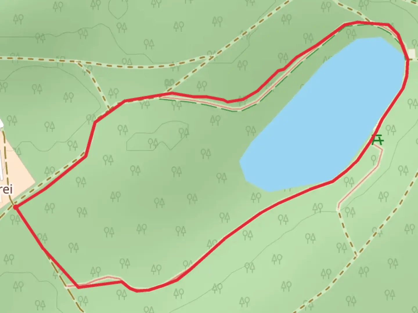 An image depicting the trail Bachsee Loop and its surrounding area.