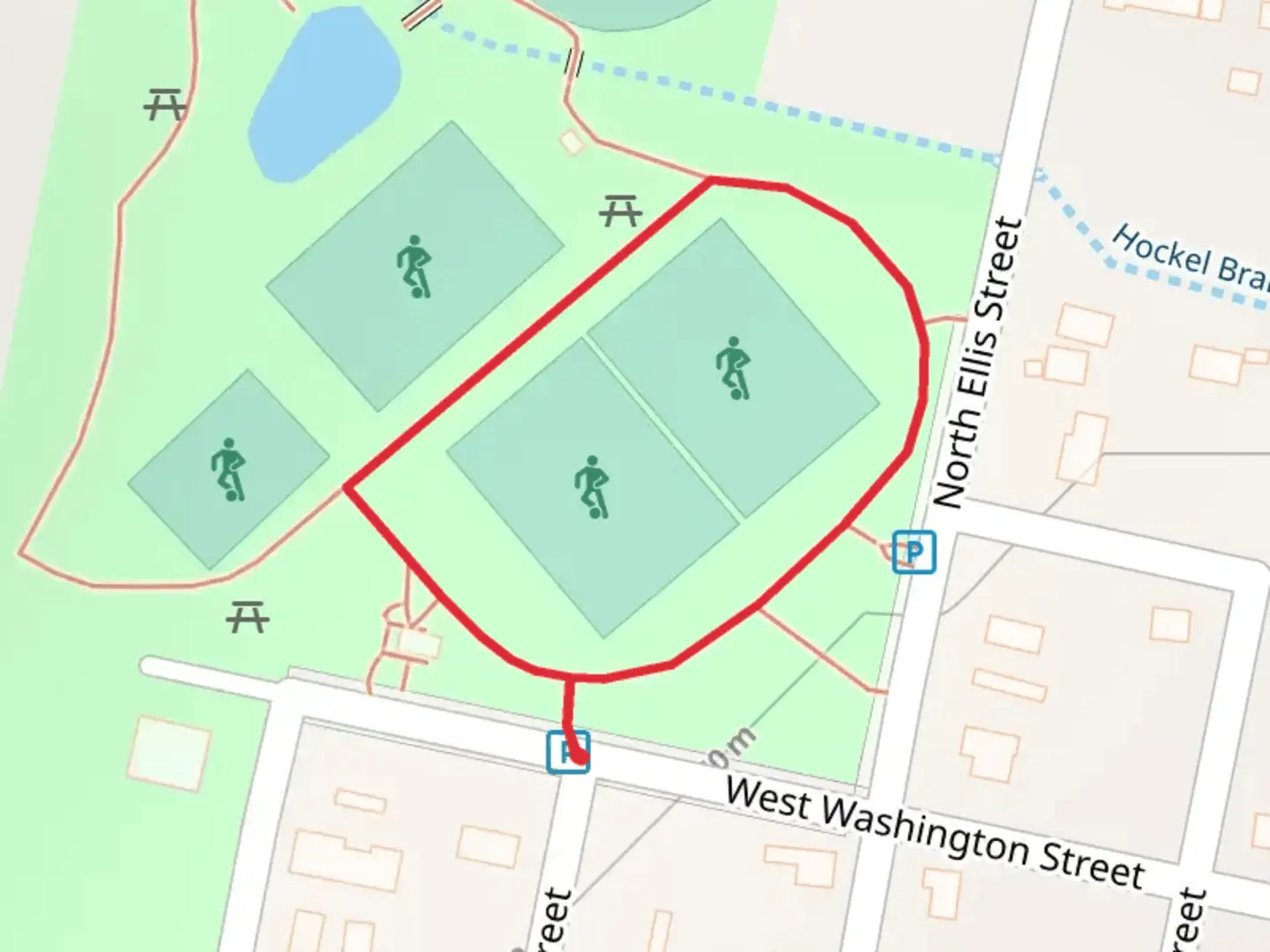 An image depicting the trail Simmang Northwest Park Loop and its surrounding area.