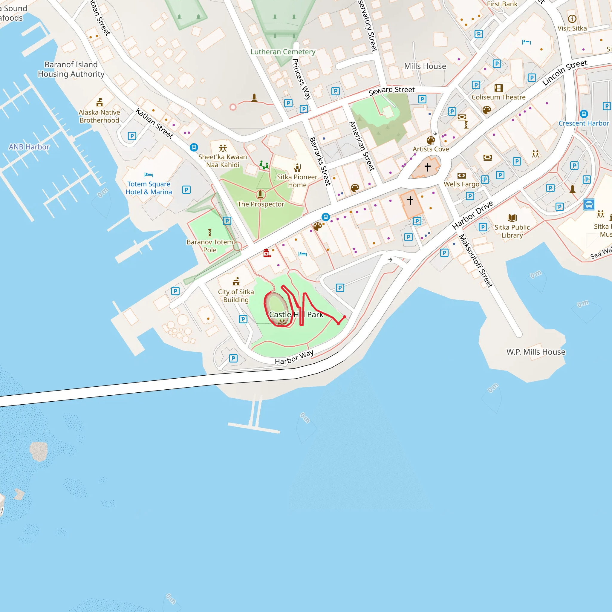 Castle Hill Park mobile static map