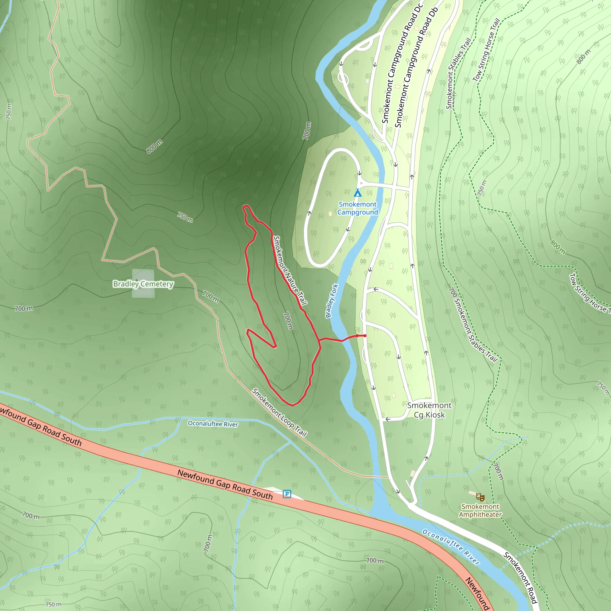 Smokemont Nature Trail mobile static map