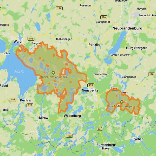 Müritz-National Park mobile static map