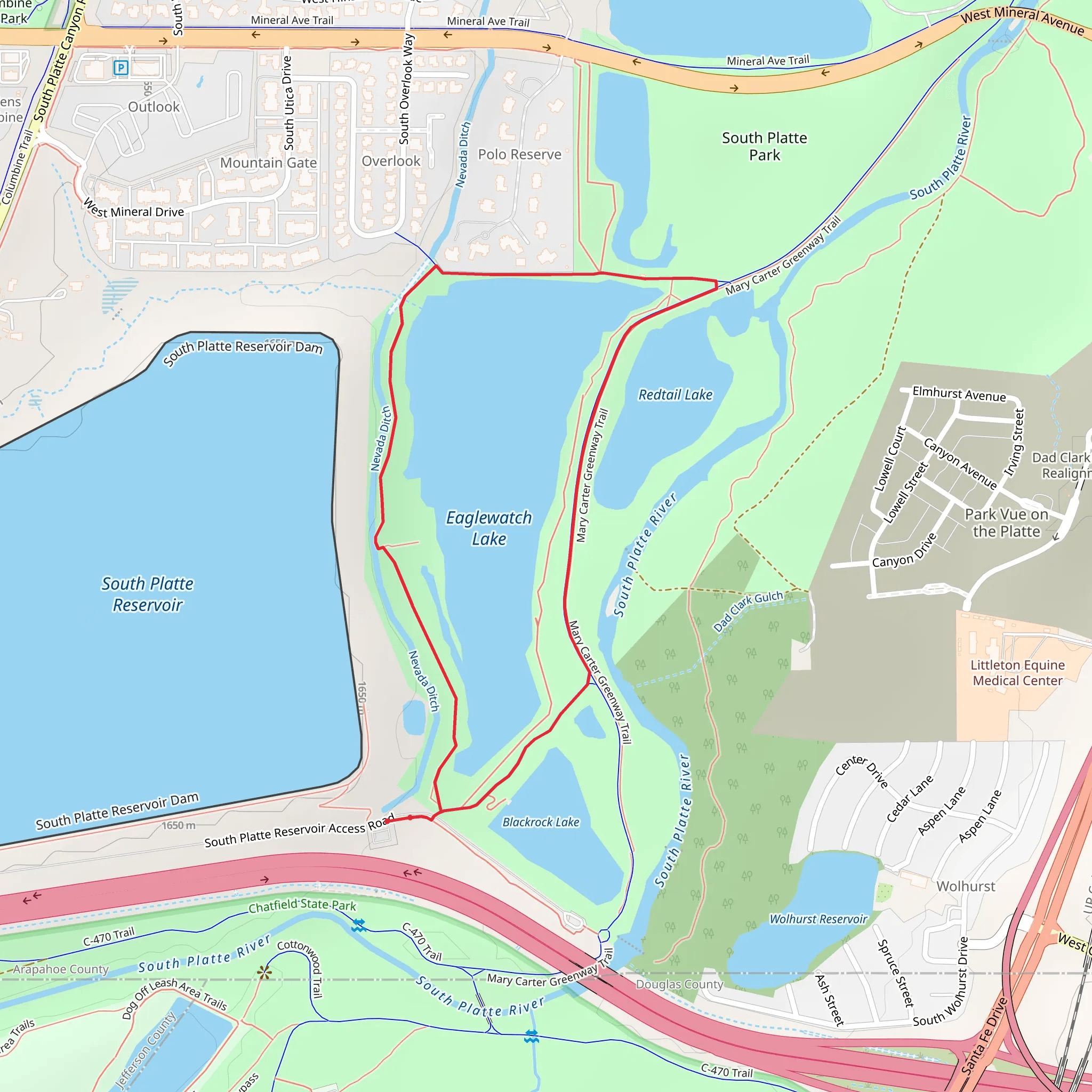 Eaglewatch Lake Loop mobile static map