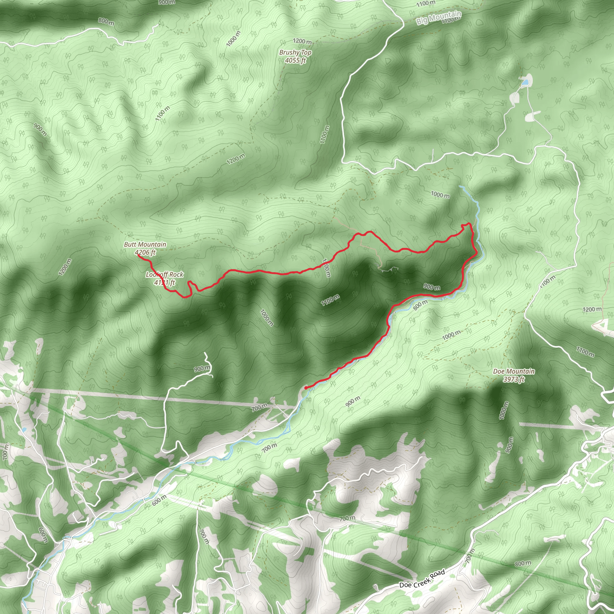 Conservancy Trail via Cascades National Recreation Trail mobile static map