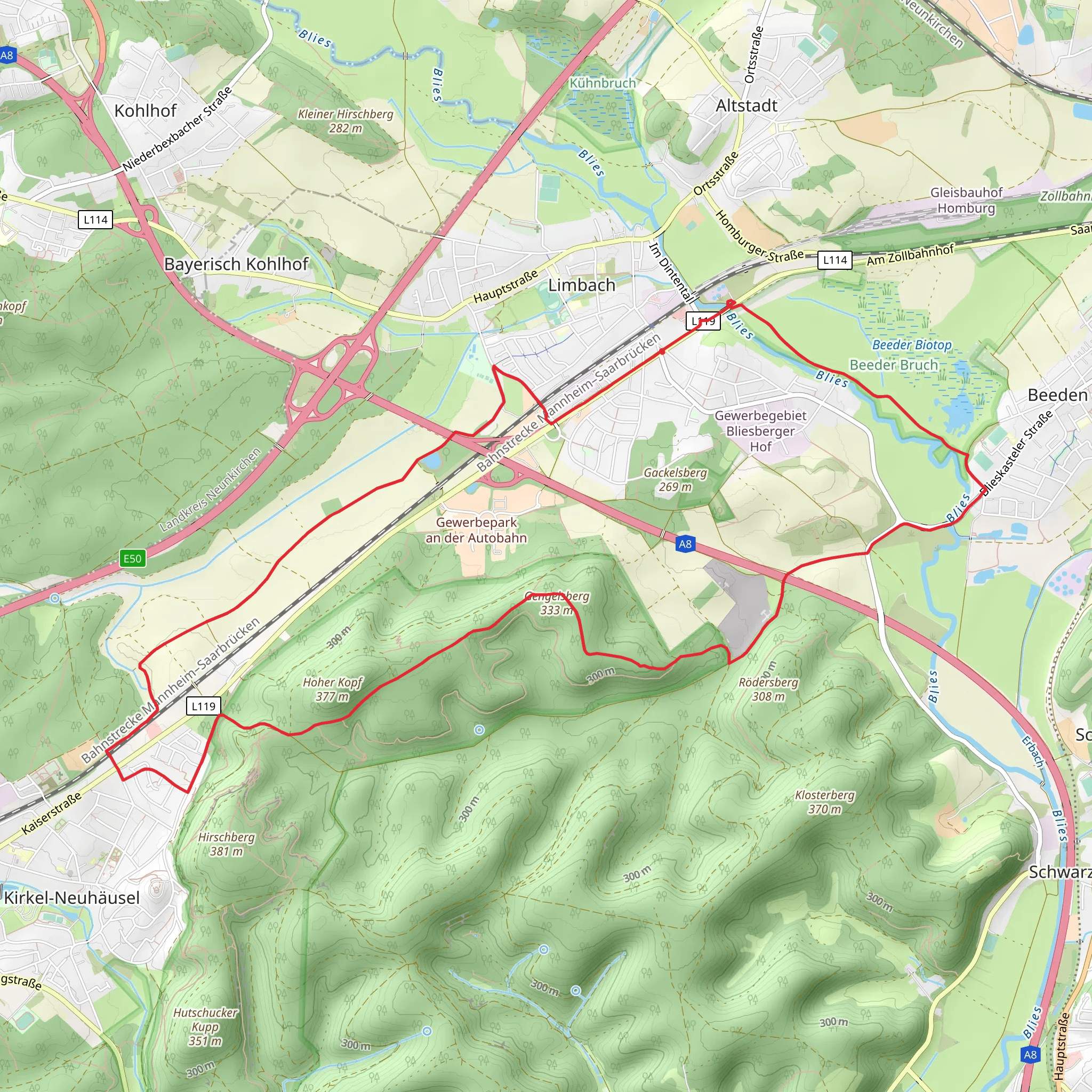 Limbach Loop mobile static map